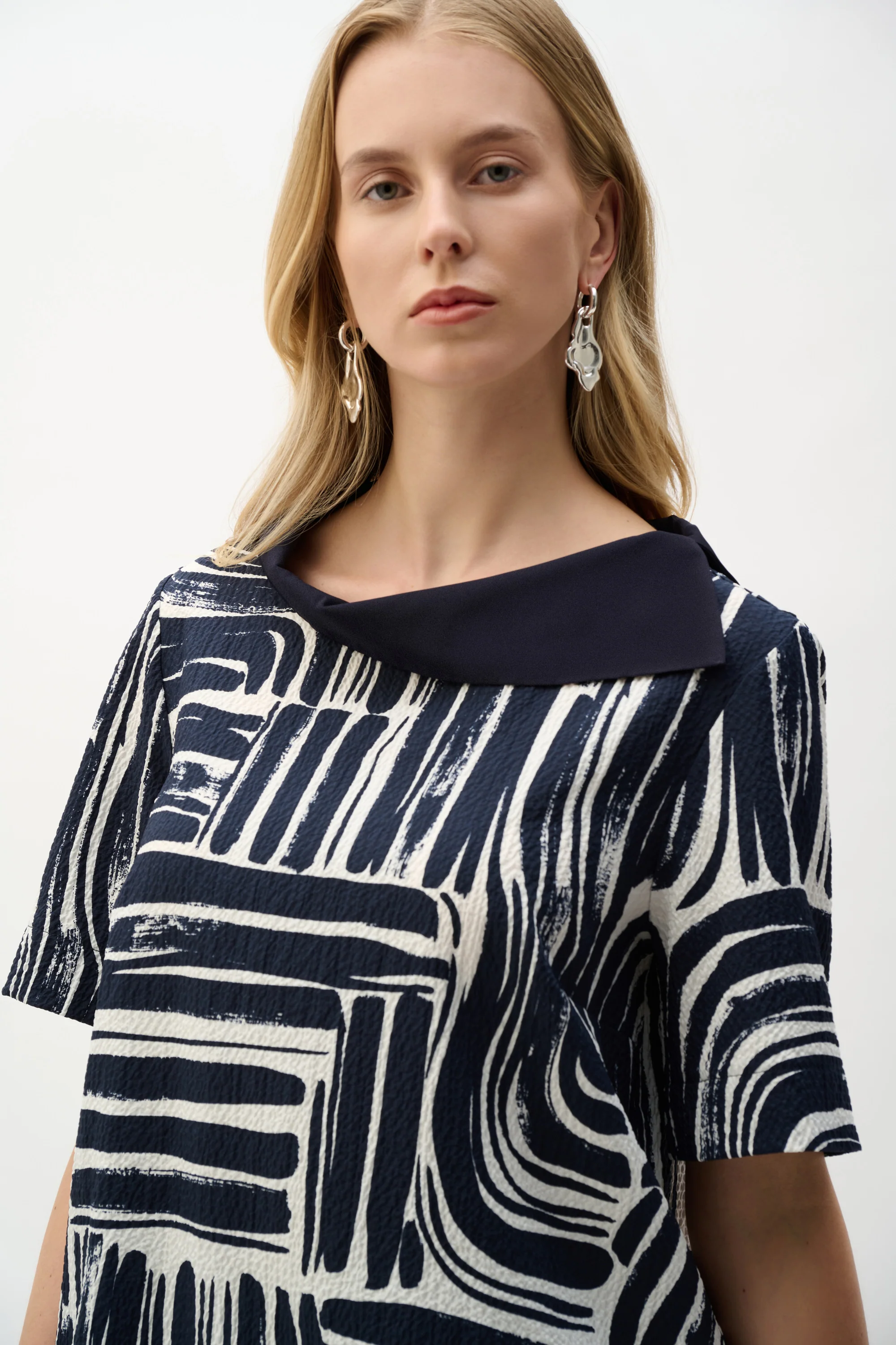 Joseph Ribkoff Abstract Print Straight Top Style 262162 - Image 4