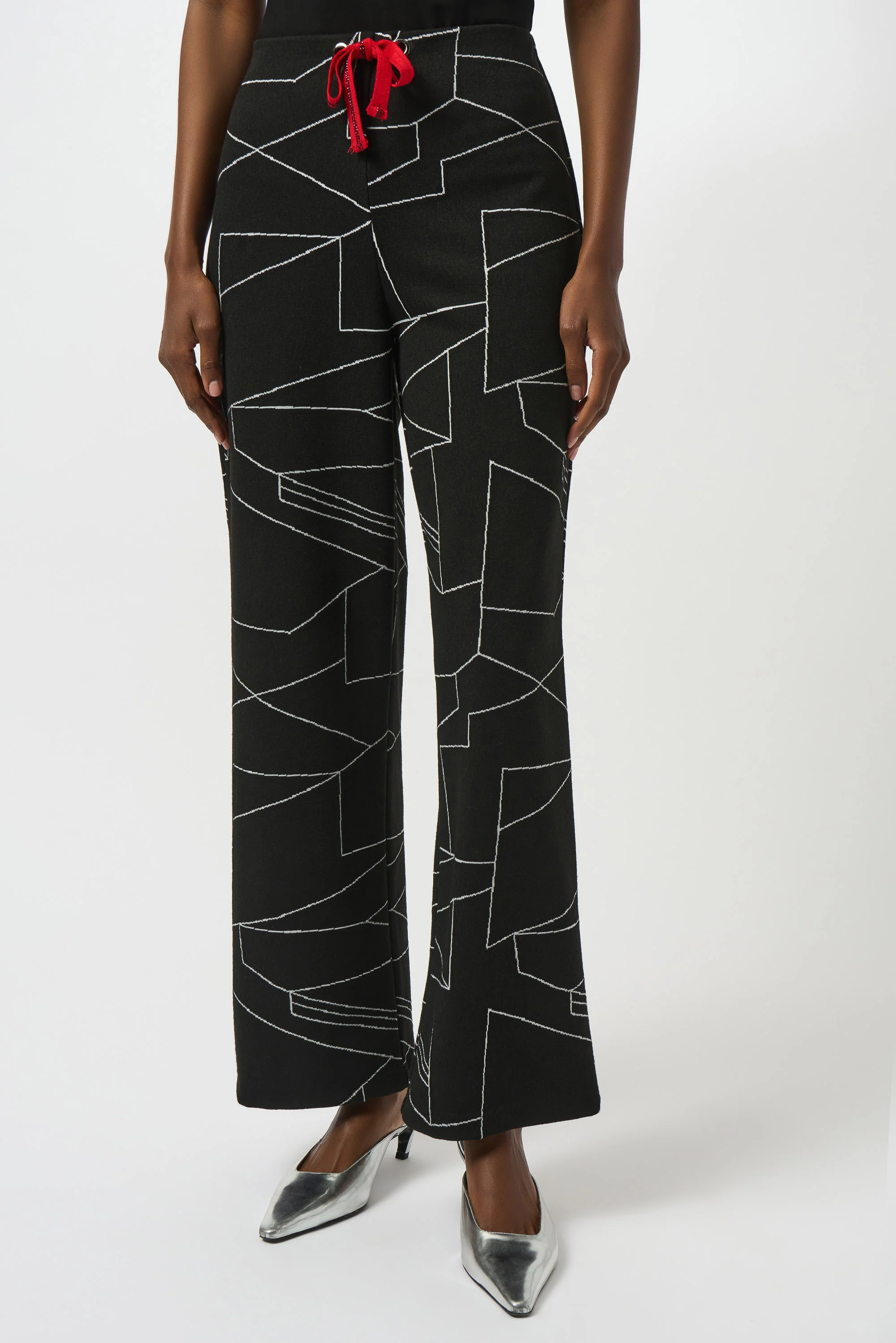 Joseph Ribkoff Abstract Print Wide-Leg Pants Style 253080