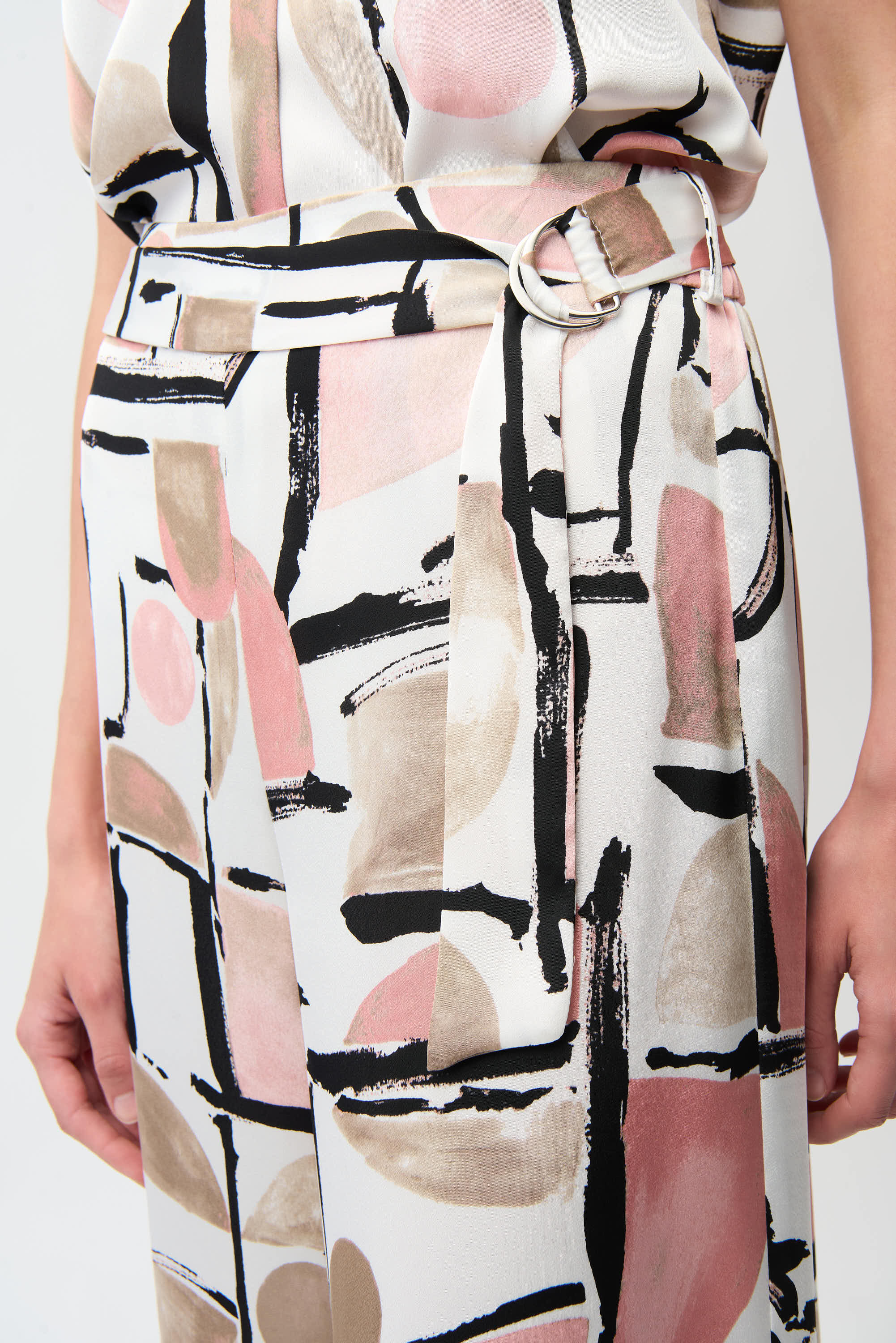 Joseph Ribkoff Abstract Print Wide Leg Pull-On Pants Style 261198 - Image 4