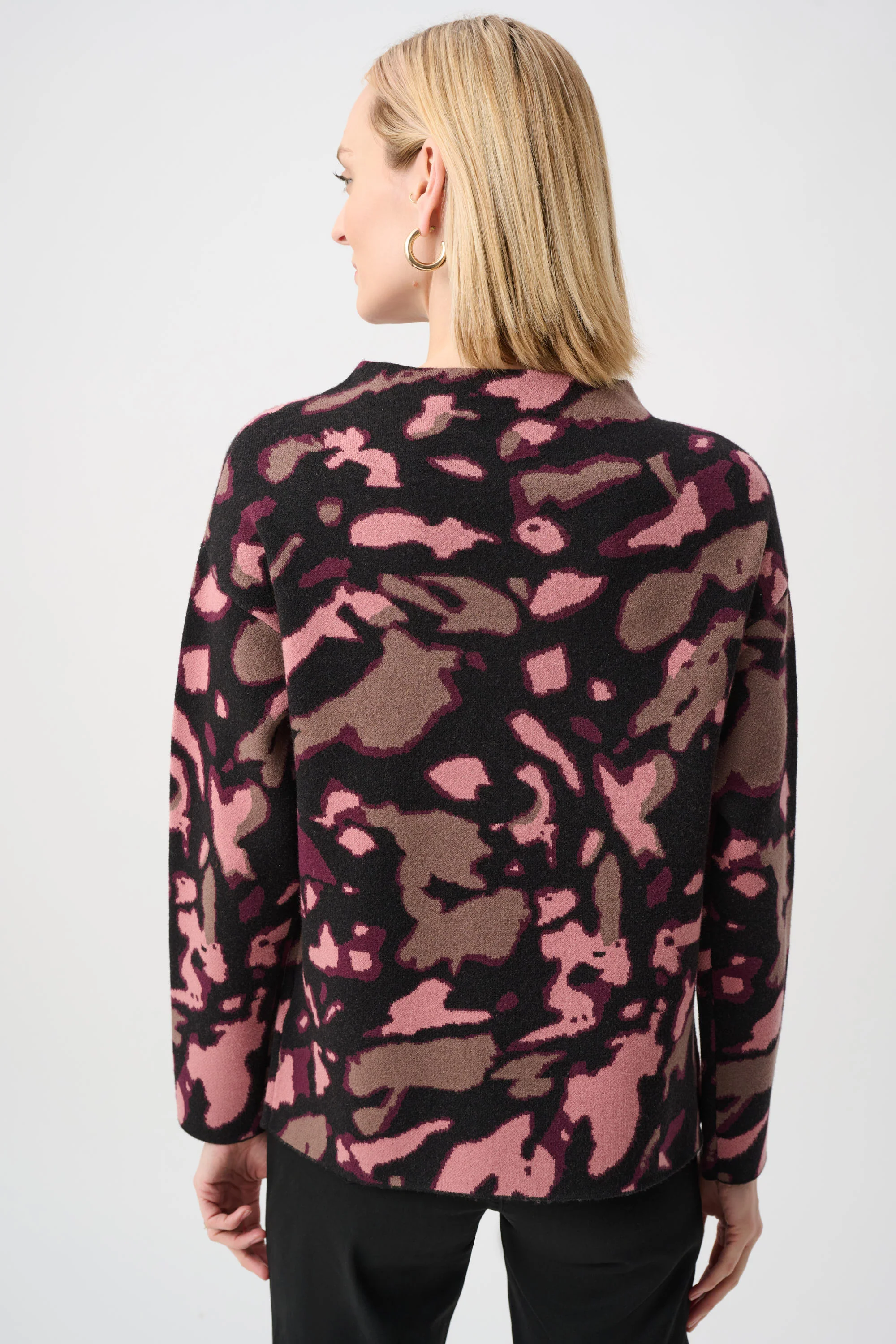 Joseph Ribkoff Abstract Sweater With Rhinestone Detail Style 263930 - Image 3