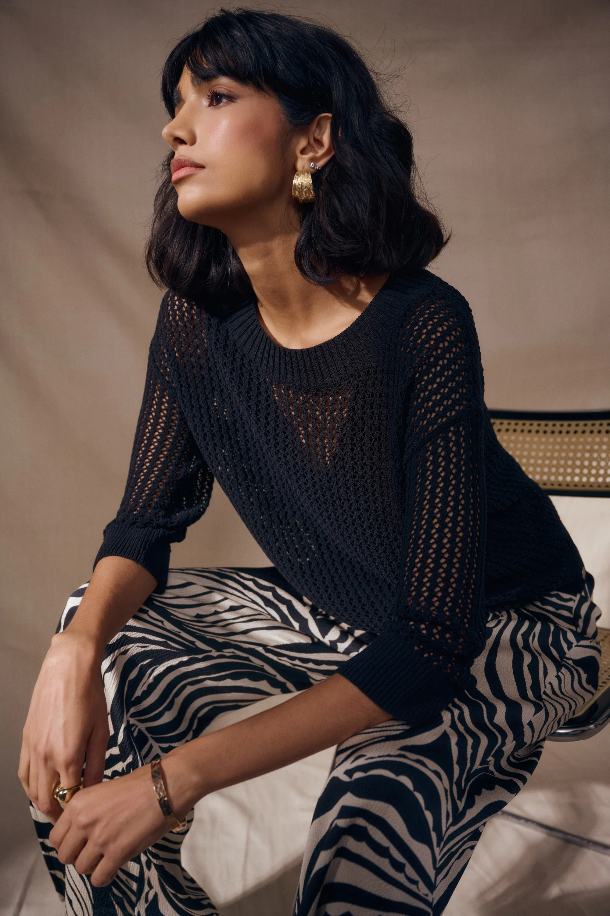 Joseph Ribkoff Acrylic Blend Open Stitch Sweater Style 262976 - Image 5