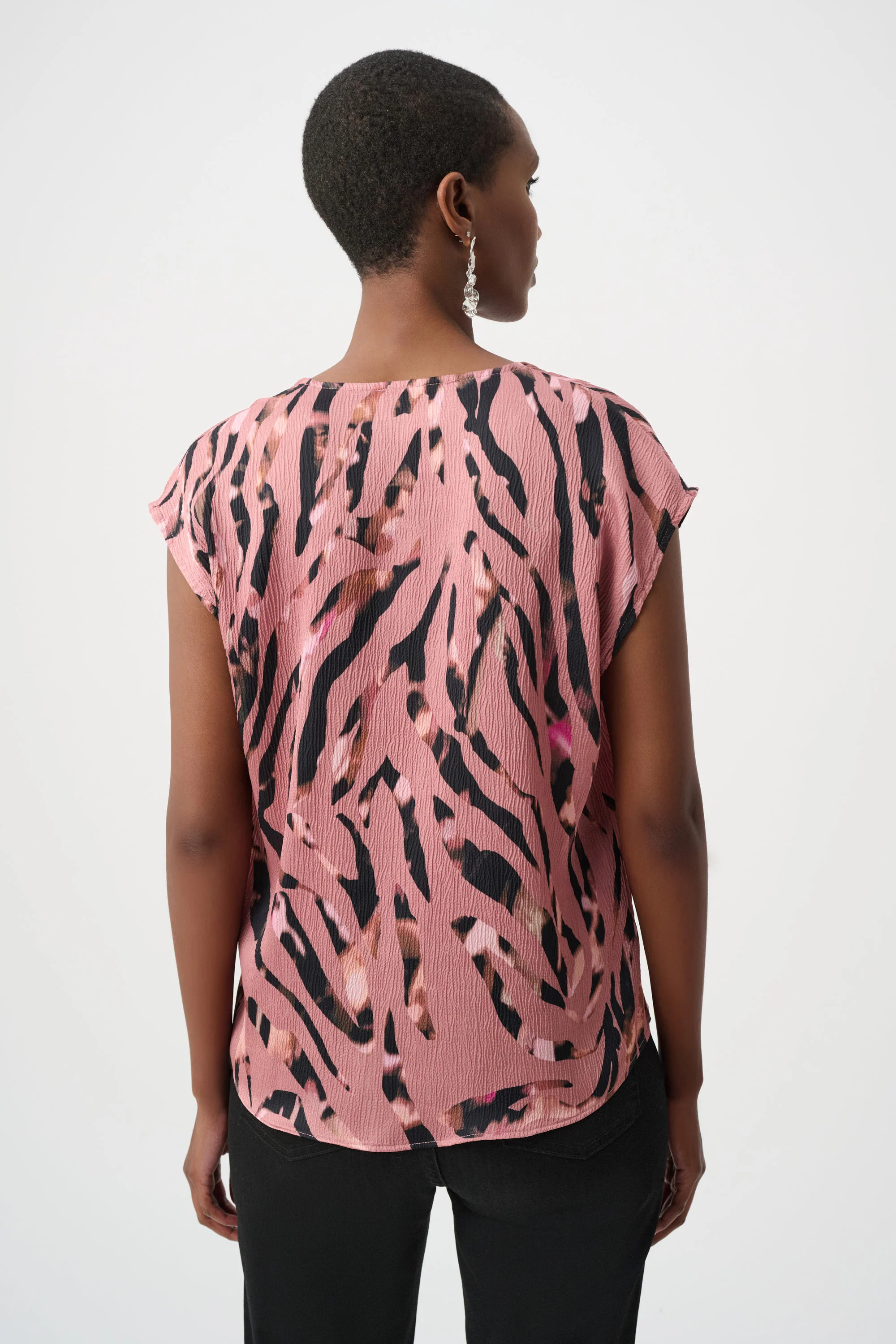 Joseph Ribkoff Animal Print Boxy Top Style 263188 - Image 4