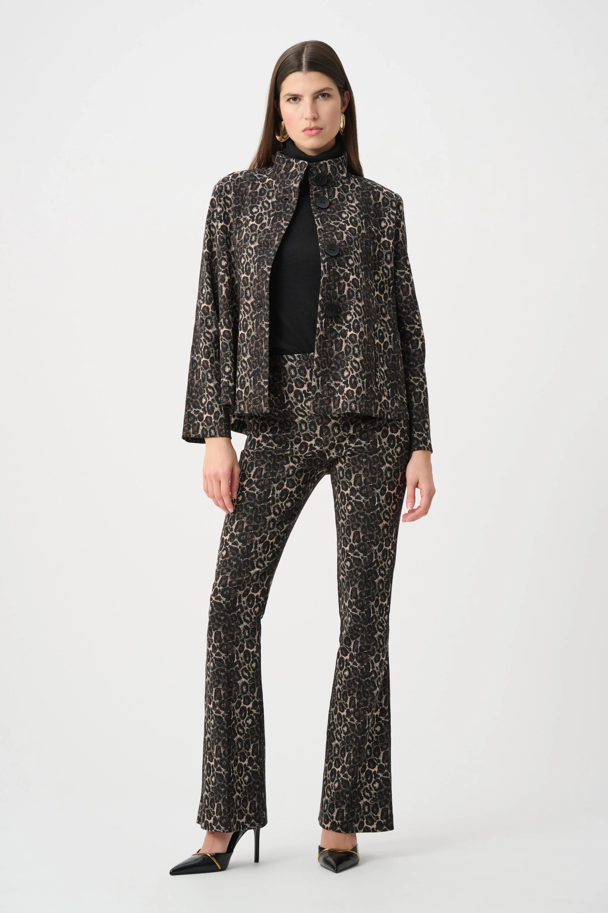 Joseph Ribkoff Animal Print Flare Pull-On Pants Style 263085 - Image 2
