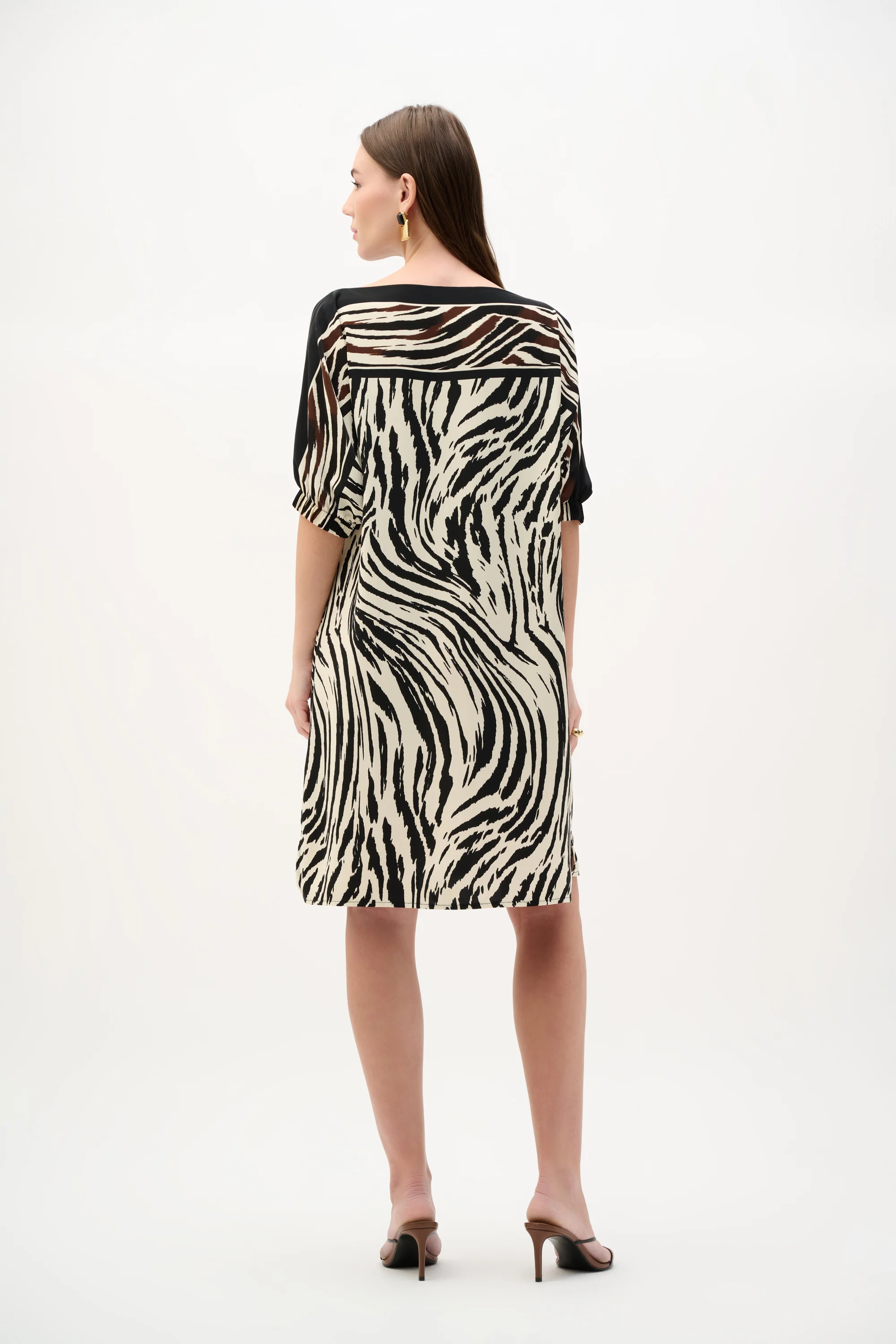 Joseph Ribkoff Animal Print Straight Dress Style 262229 - Image 2