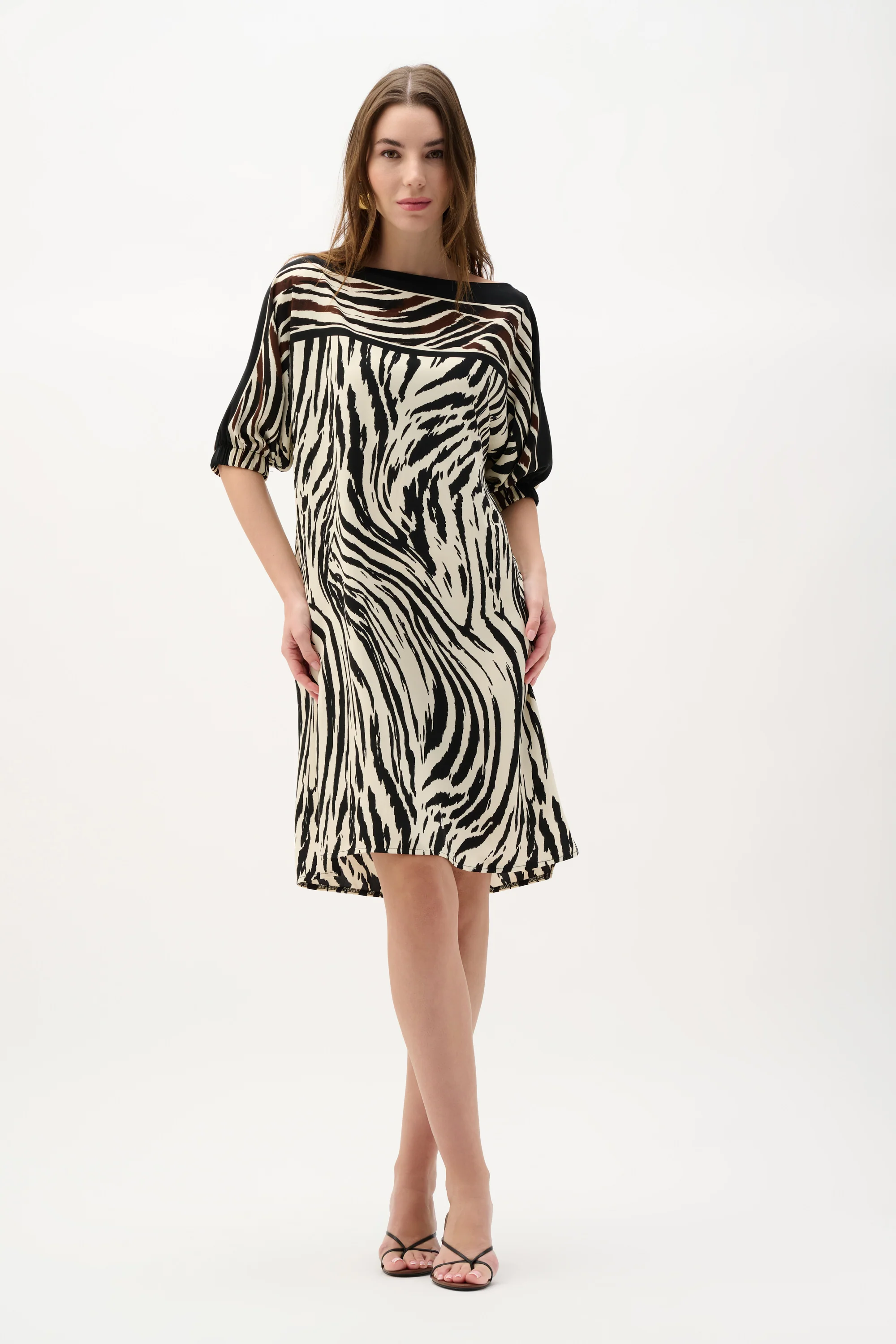 Joseph Ribkoff Animal Print Straight Dress Style 262229 - Image 4
