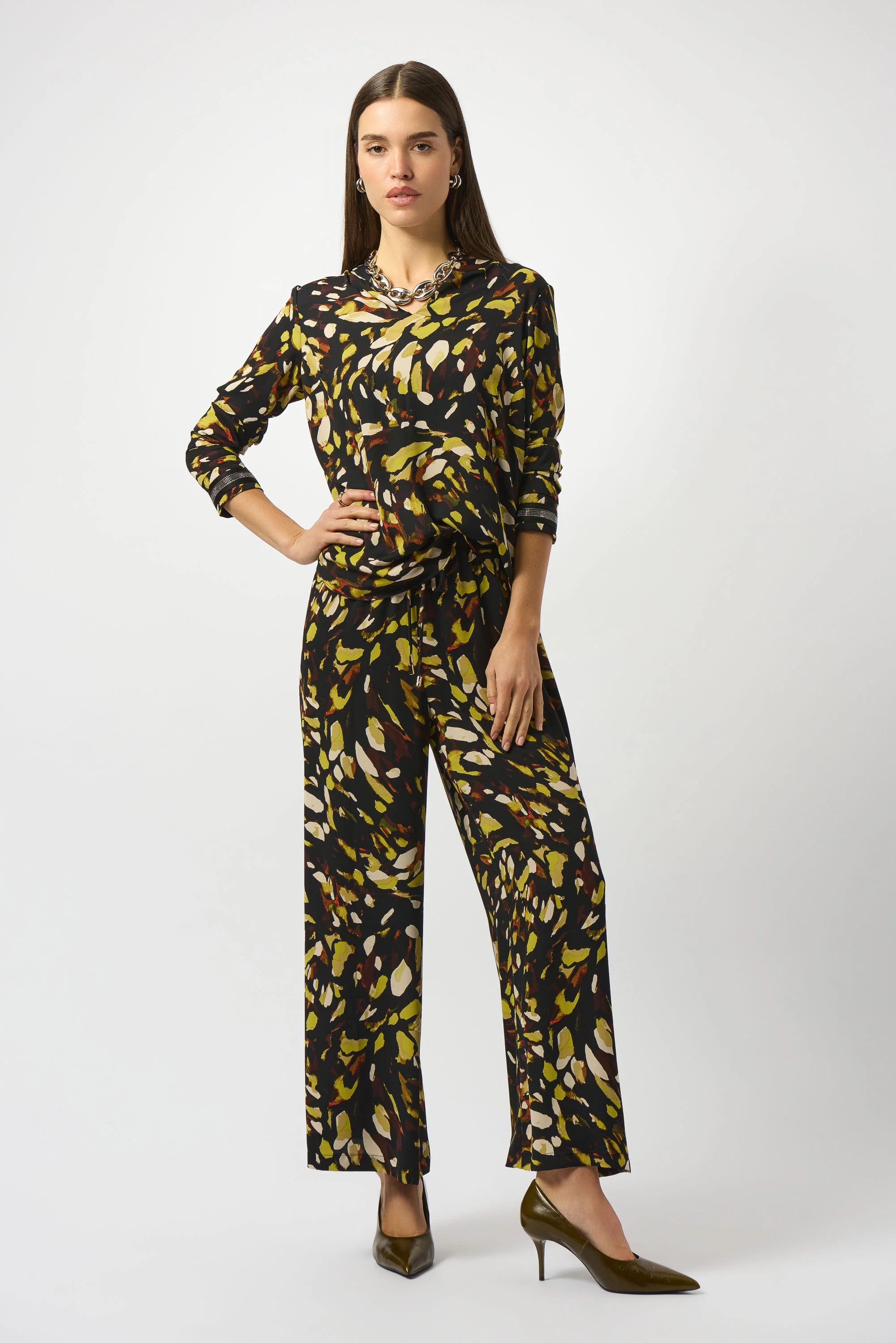 Joseph Ribkoff Animal Print Straight Top Style 253259 - Image 2
