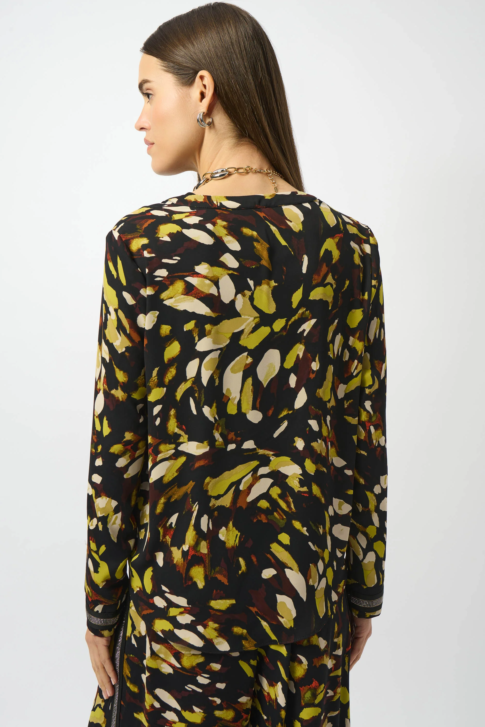 Joseph Ribkoff Animal Print Straight Top Style 253259 - Image 4
