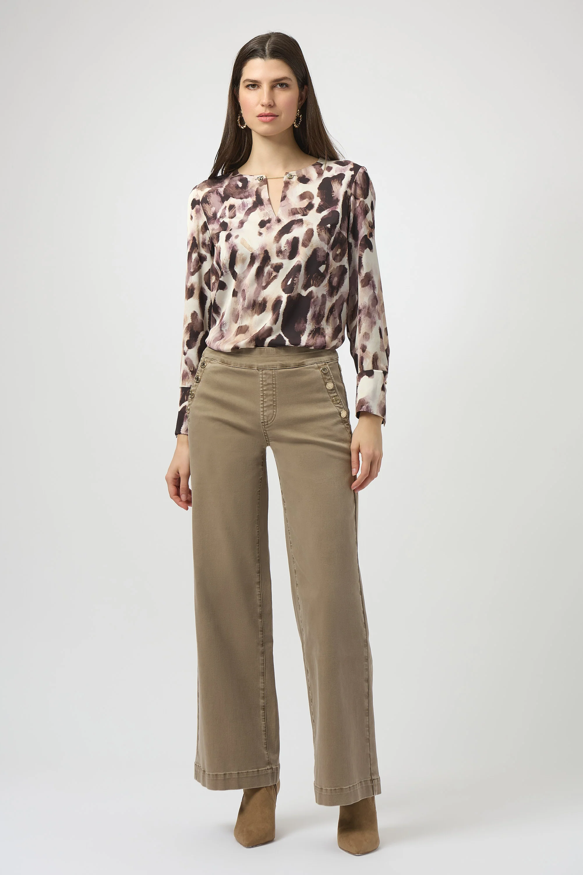 Joseph Ribkoff Animal Print Straight Top Style 254166 - Image 3
