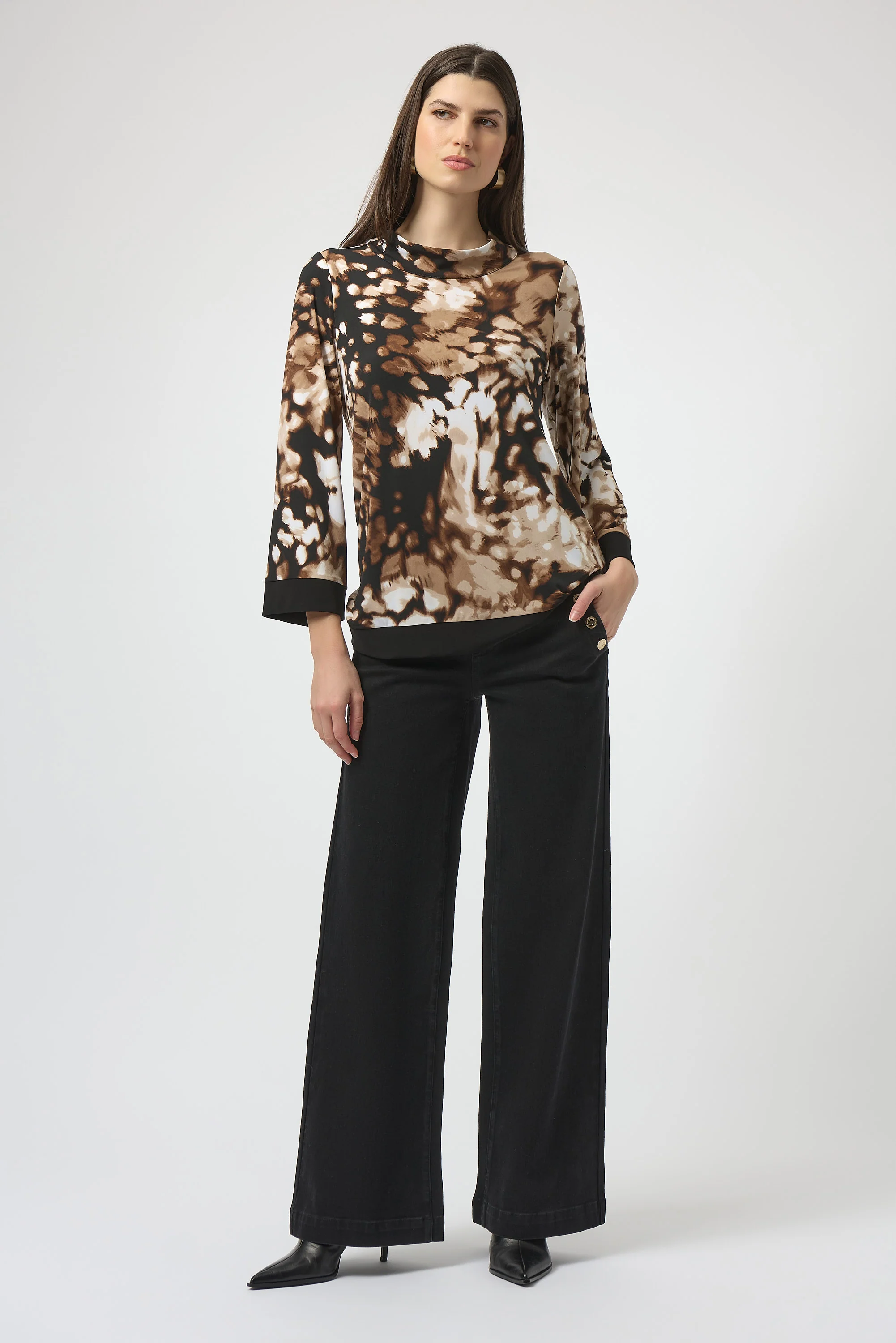 Joseph Ribkoff Animal Print Trapeze Tunic Style 254065 - Image 4