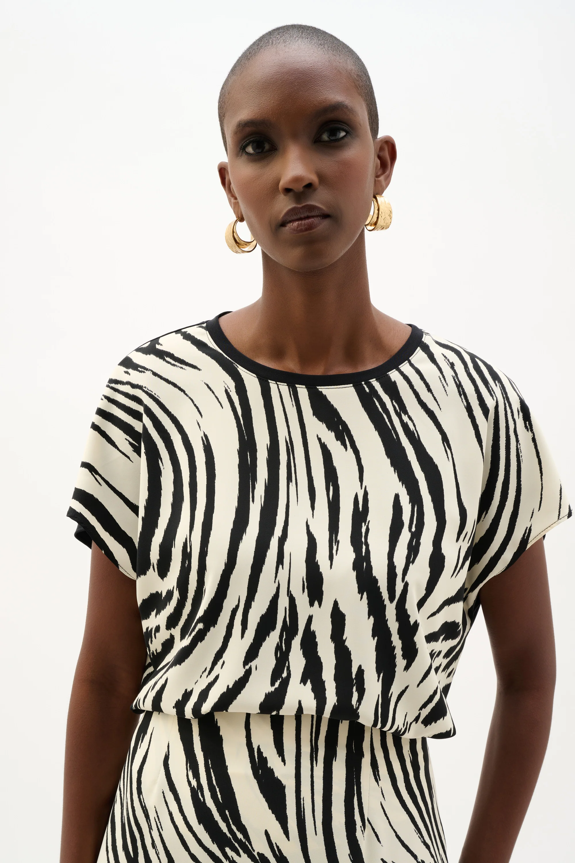 Joseph Ribkoff Animal Print with Silky Knit Back Top Style 262049 - Image 5