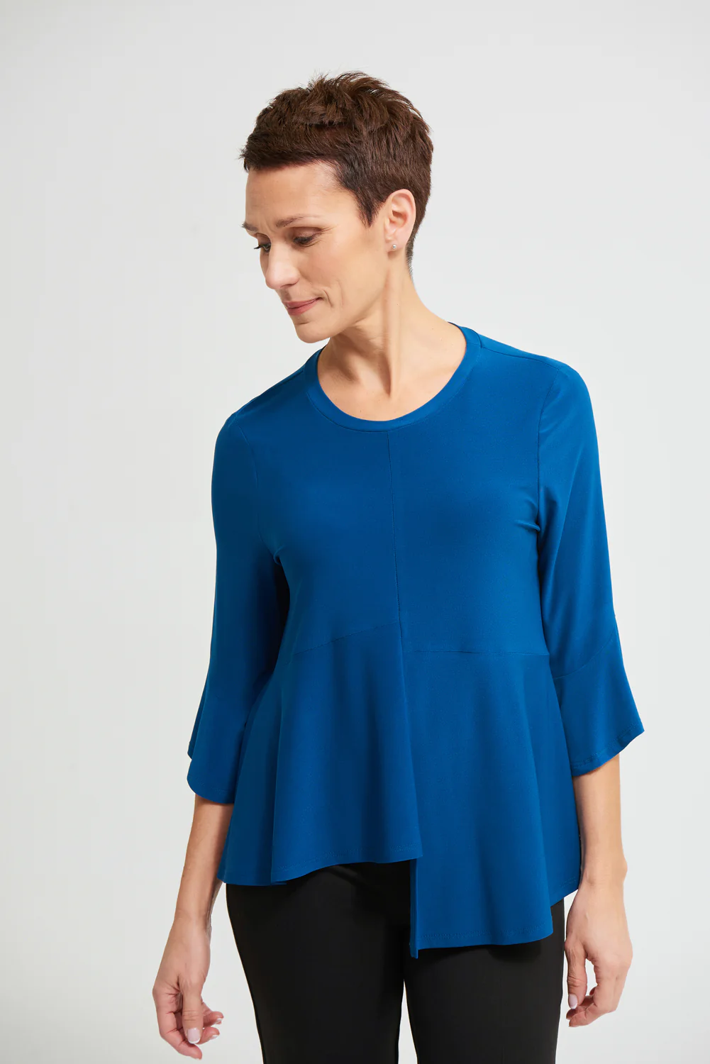 Joseph Ribkoff Aquarius Asymmetric Hem Top Style 213114 - Image 2