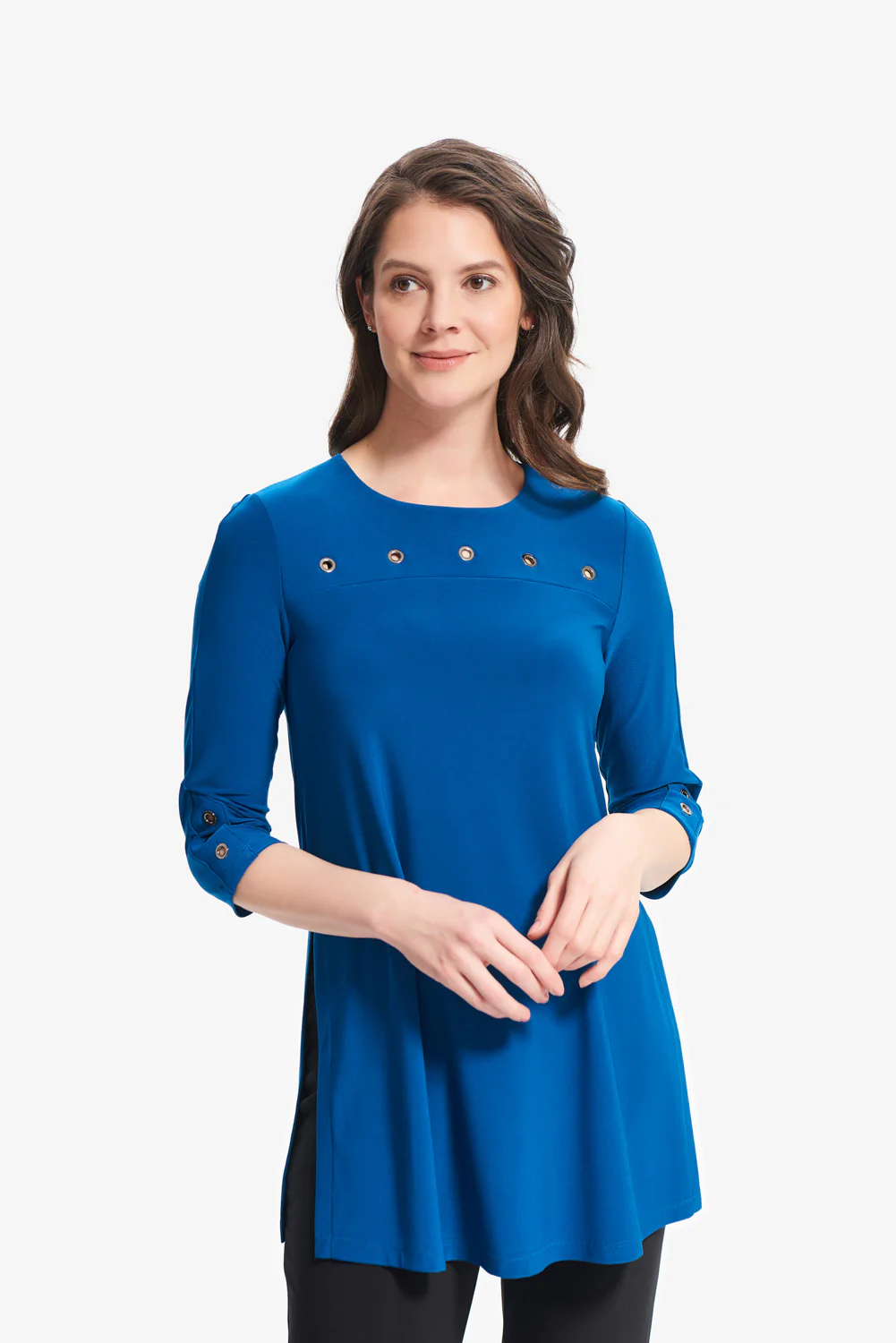 Joseph Ribkoff Aquarius Rivet Detail Top Style 214063