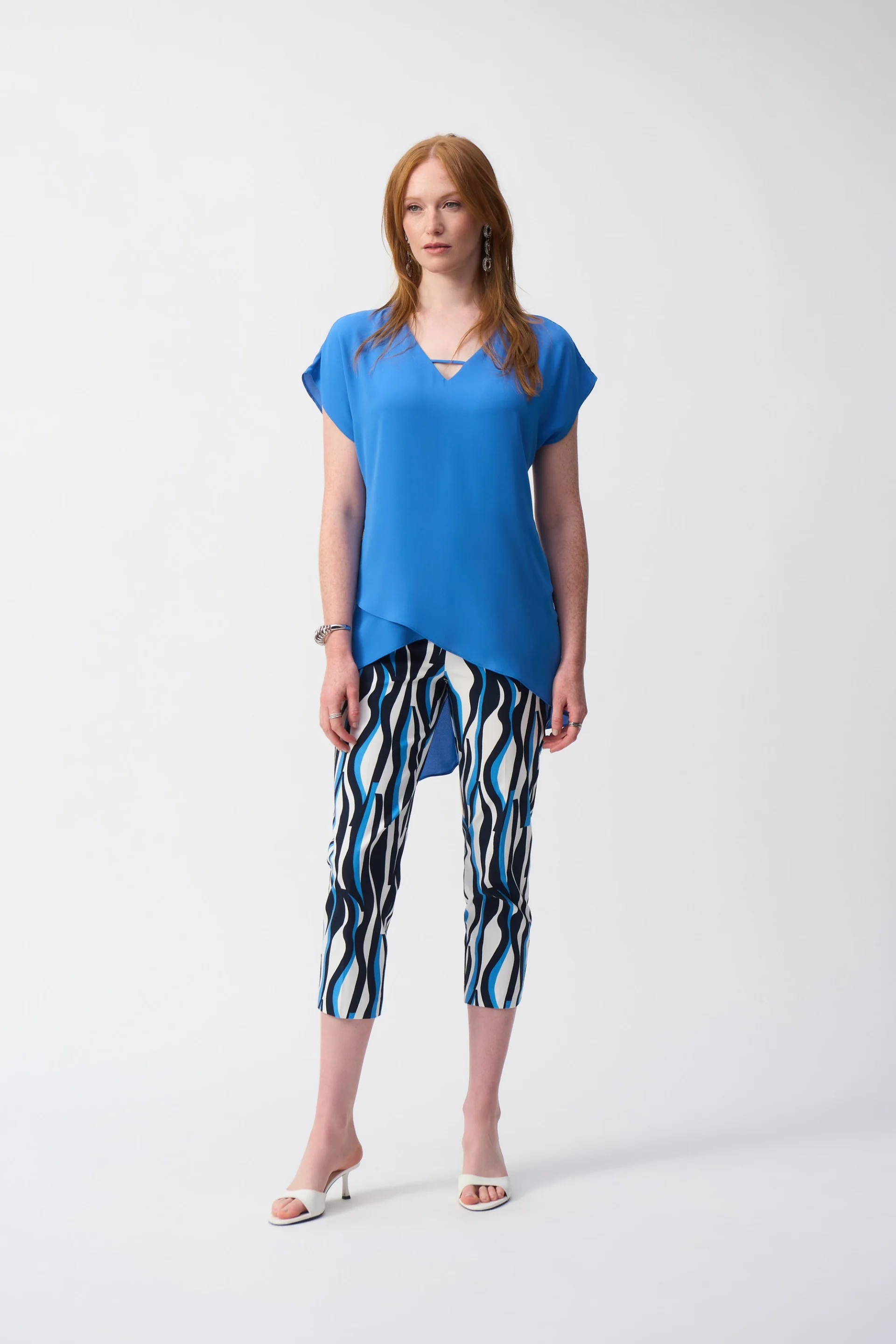 Joseph Ribkoff Asymmetrical Layered Top Style 251151 - Image 2