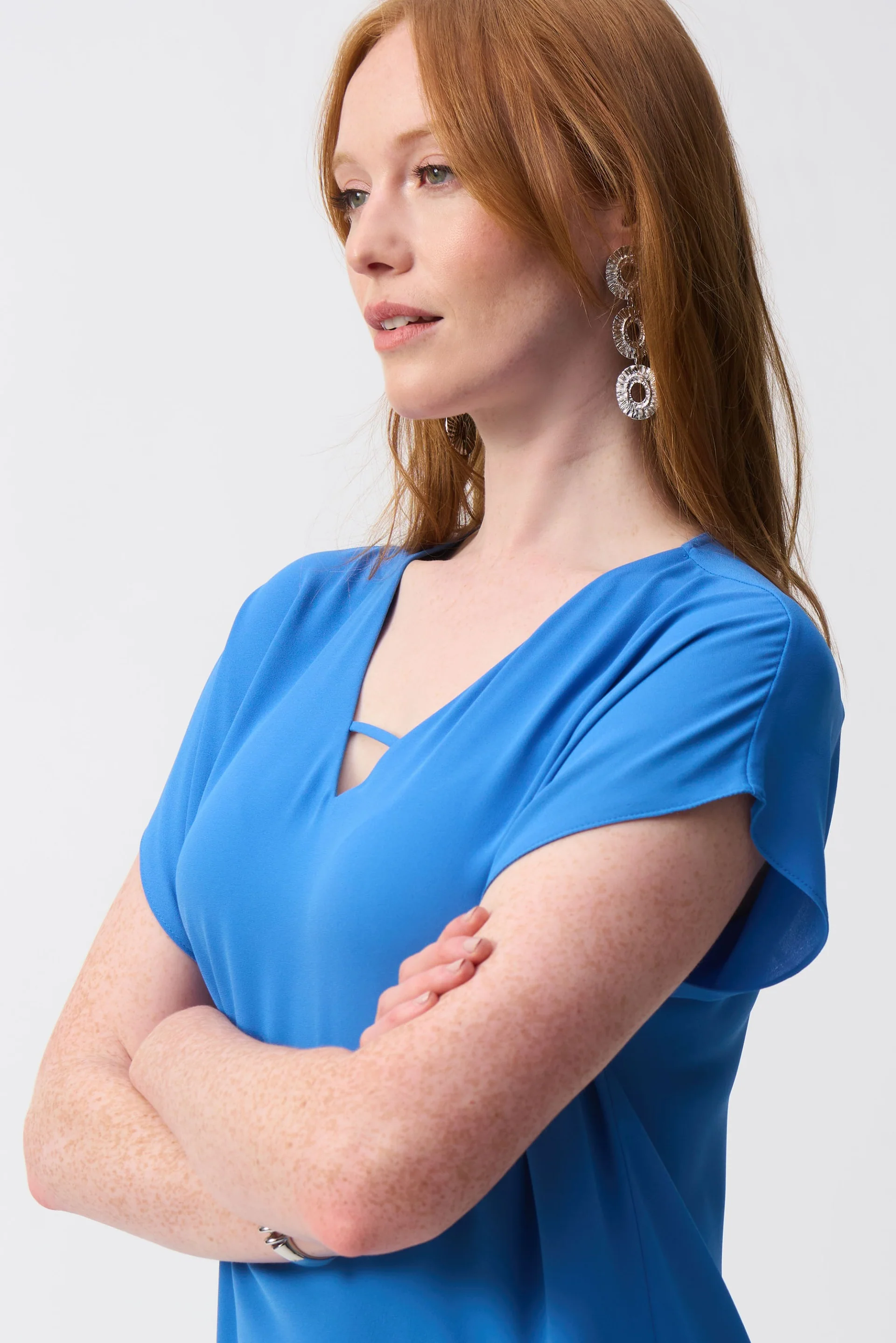 Joseph Ribkoff Asymmetrical Layered Top Style 251151 - Image 4