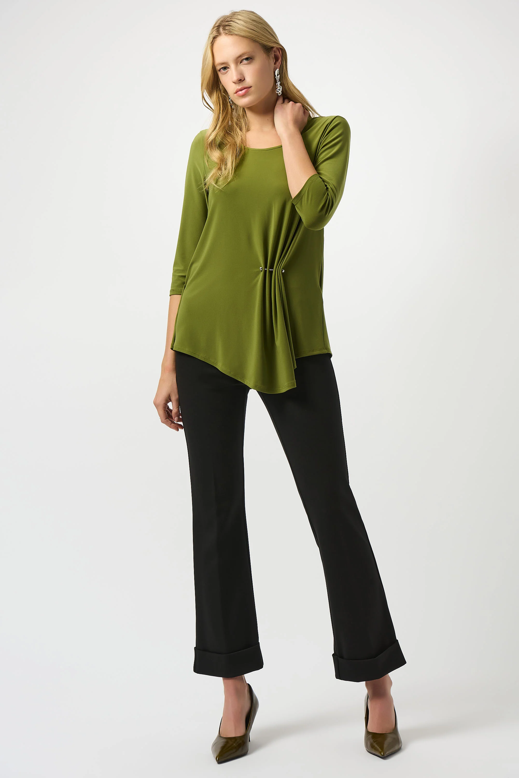 Joseph Ribkoff Asymmetrical Scoop Neckline Tunic Style 253027 - Image 3
