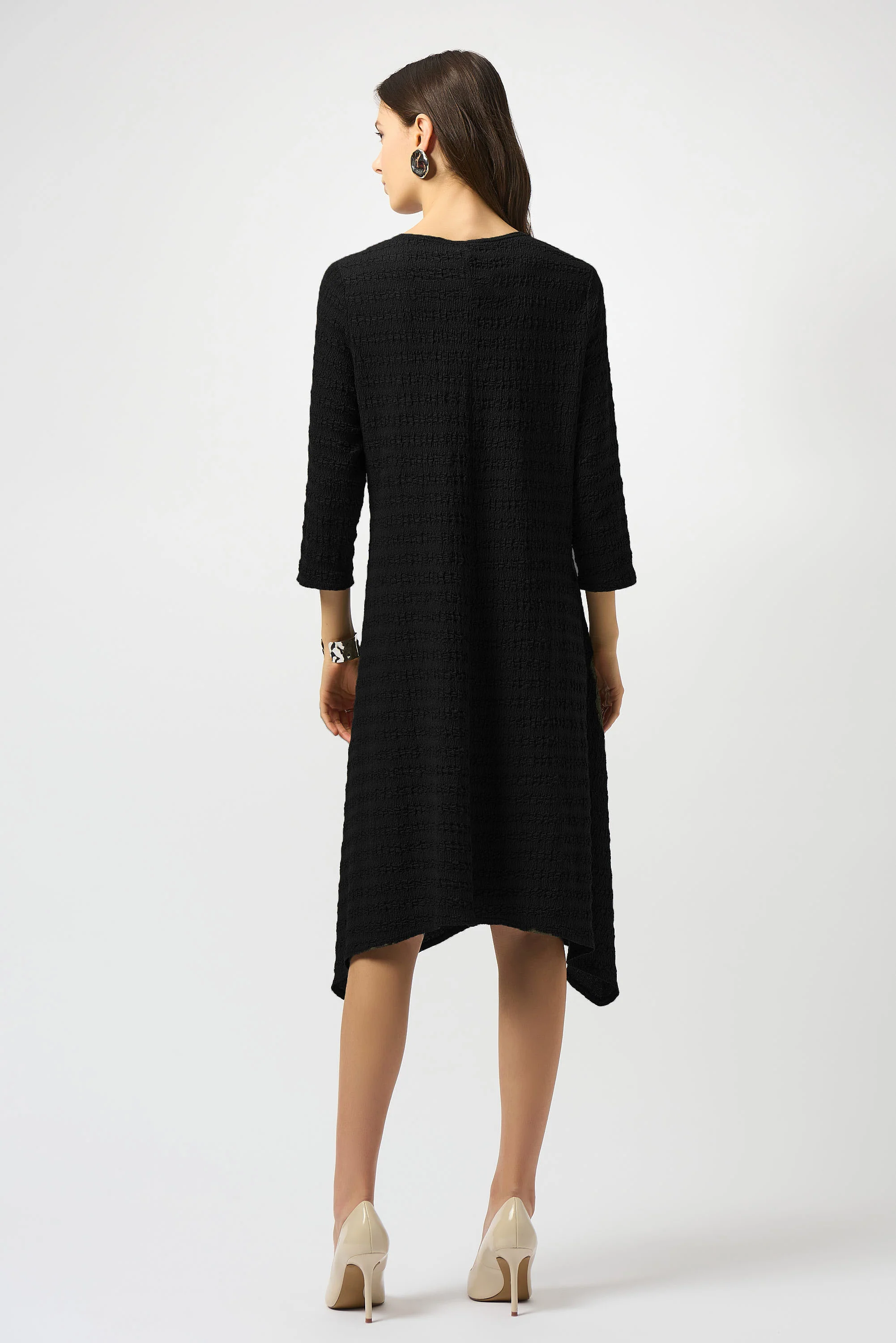 Joseph Ribkoff Textured Knit A-Line Dress Style 253023 - Image 6