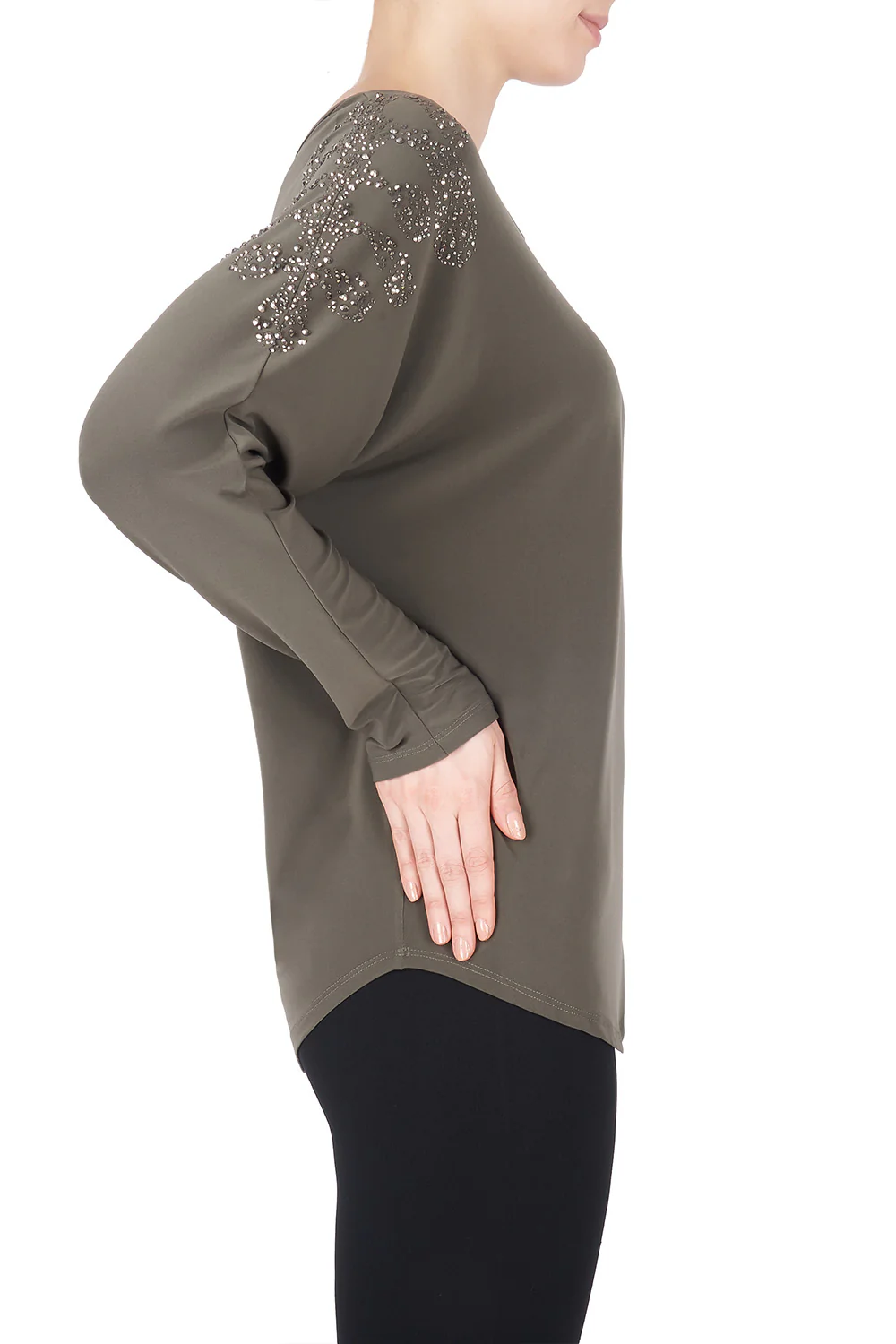 Joseph Ribkoff Avocado Top Style 184140 - Image 3