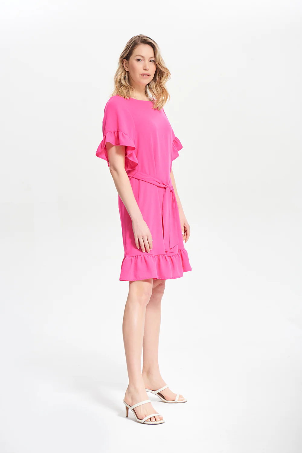 Joseph Ribkoff Azalea Ruffle Sleeve Dress Style 212217 - Image 2