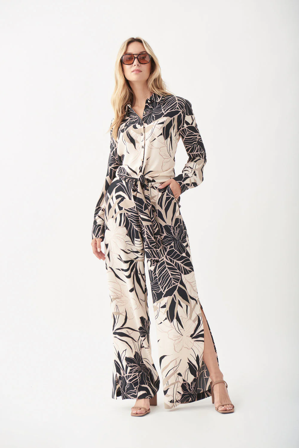 Joseph Ribkoff Beige/Black Blouse Style 221223