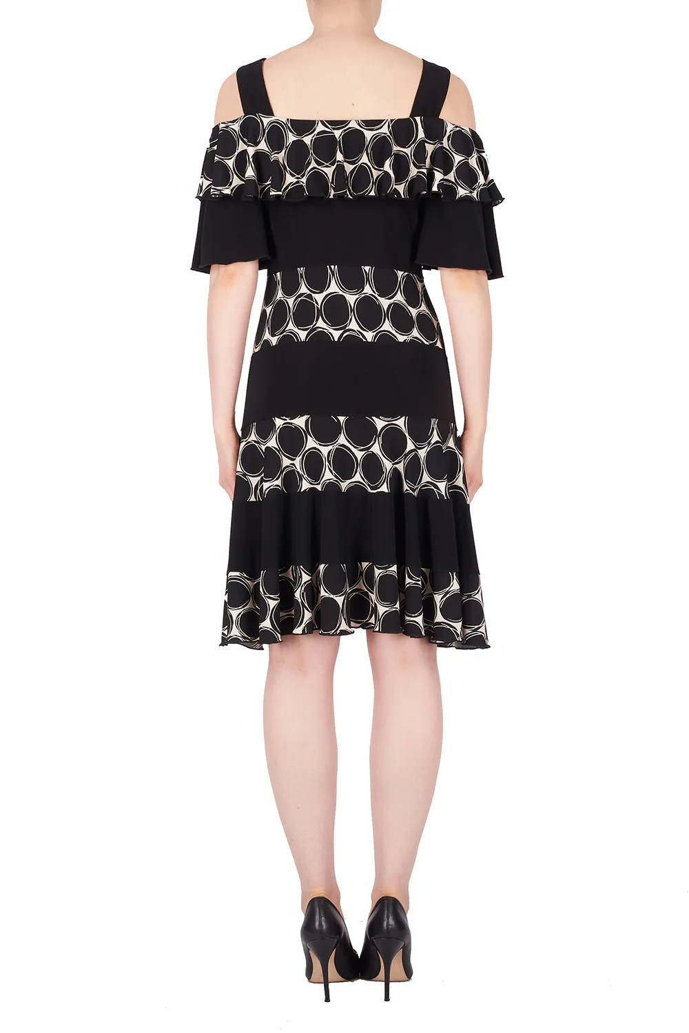 Joseph Ribkoff Beige/Black Dress Style 191812 - Image 2