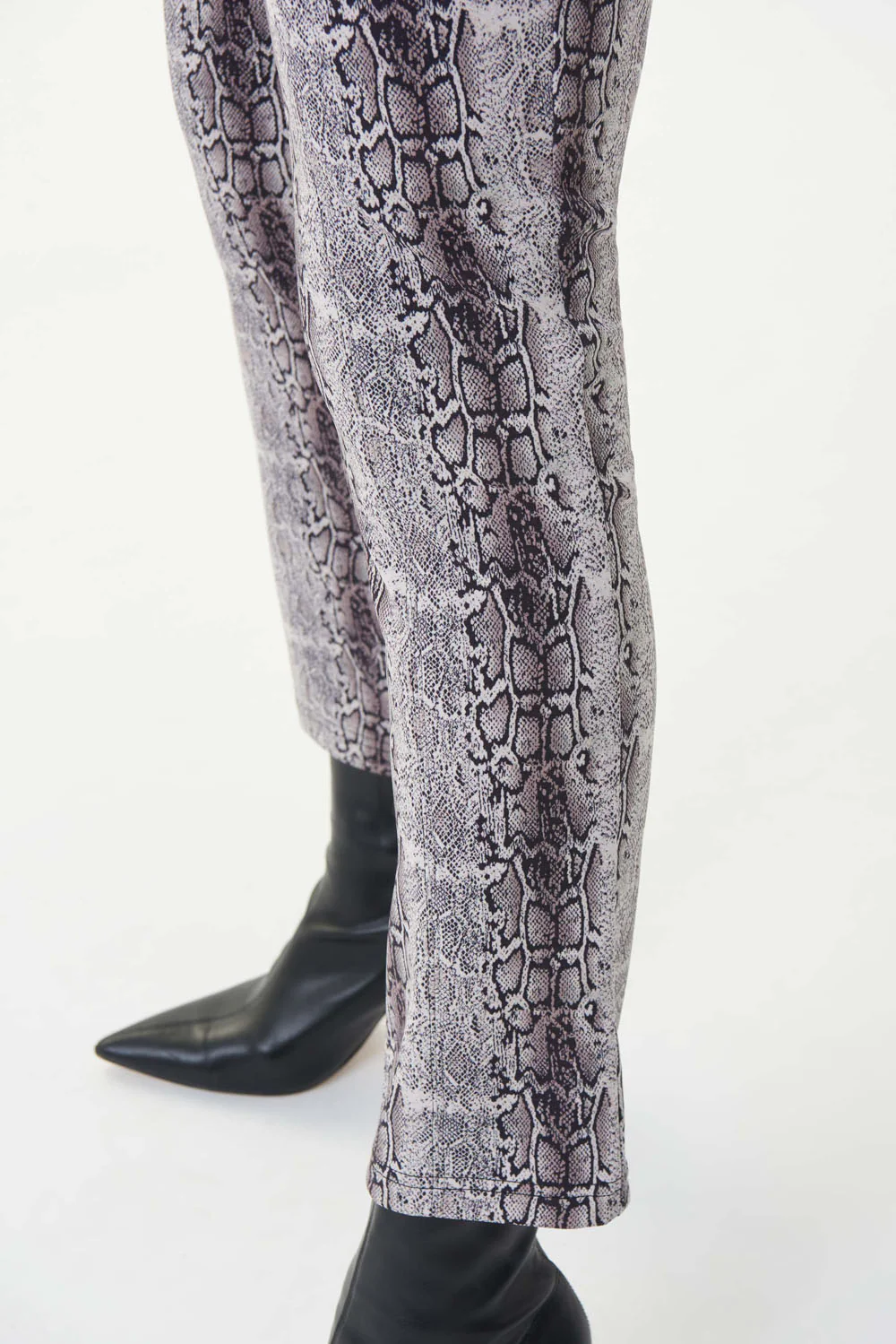 Joseph Ribkoff Beige/Black Snake Print Pants Style 223172 - Image 2
