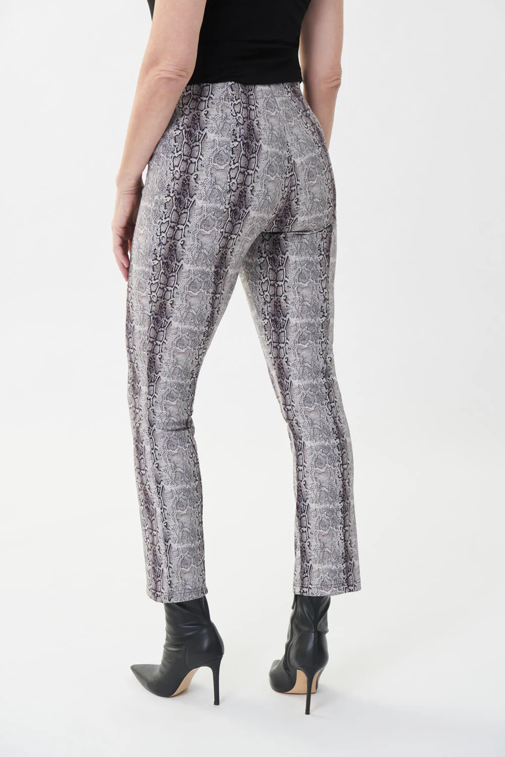 Joseph Ribkoff Beige/Black Snake Print Pants Style 223172 - Image 3