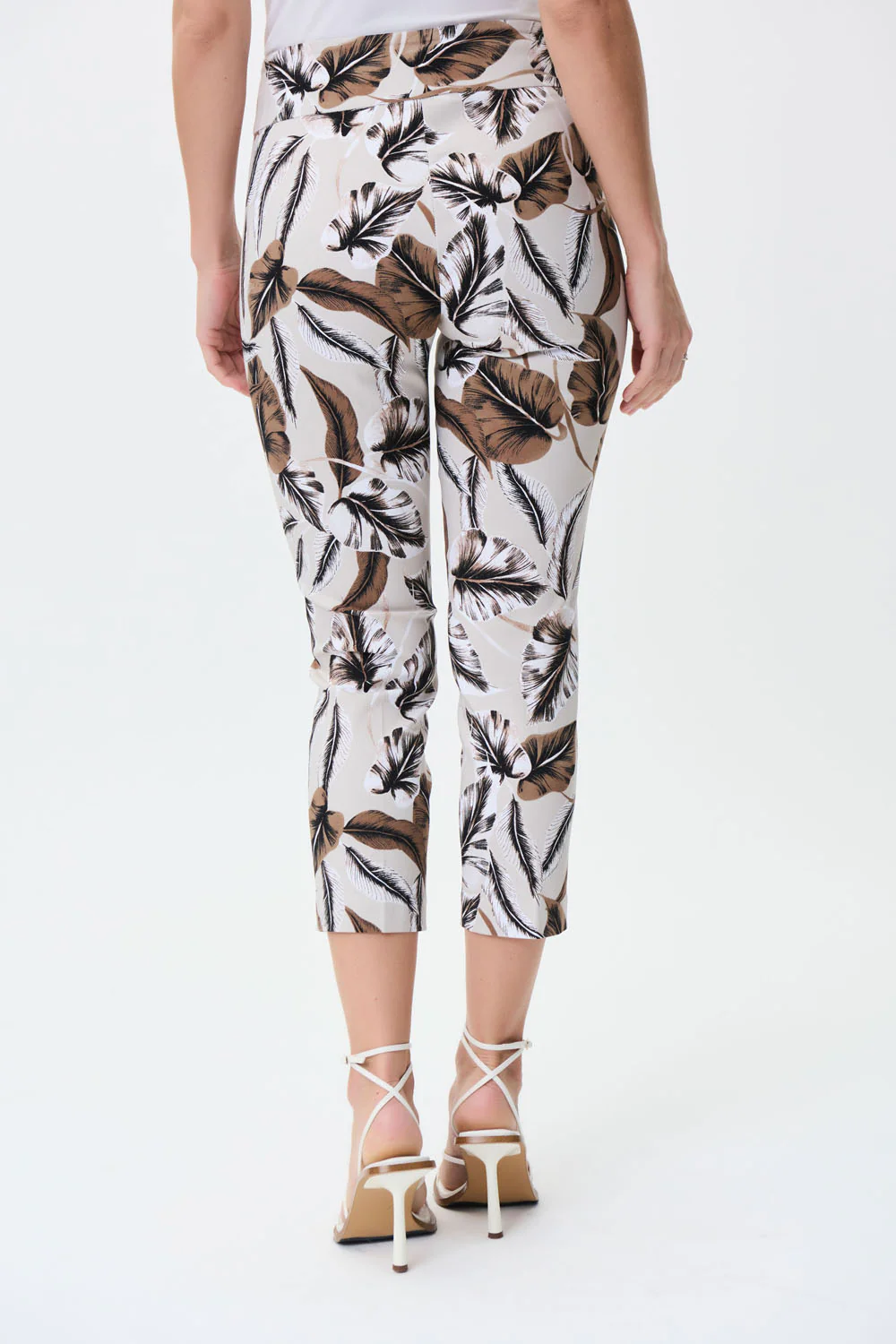Joseph Ribkoff Beige/Multi Capri Pants Style 231269 - Image 3