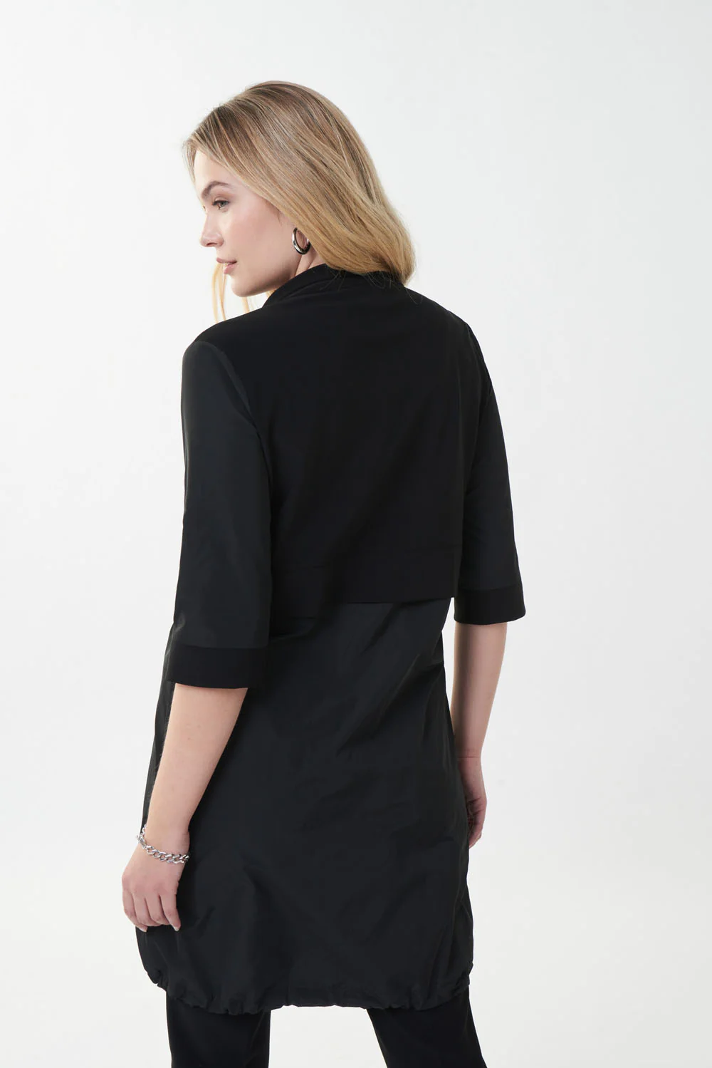 Joseph Ribkoff Black 3/4 Sleeve Coat Style 223066 - Image 4