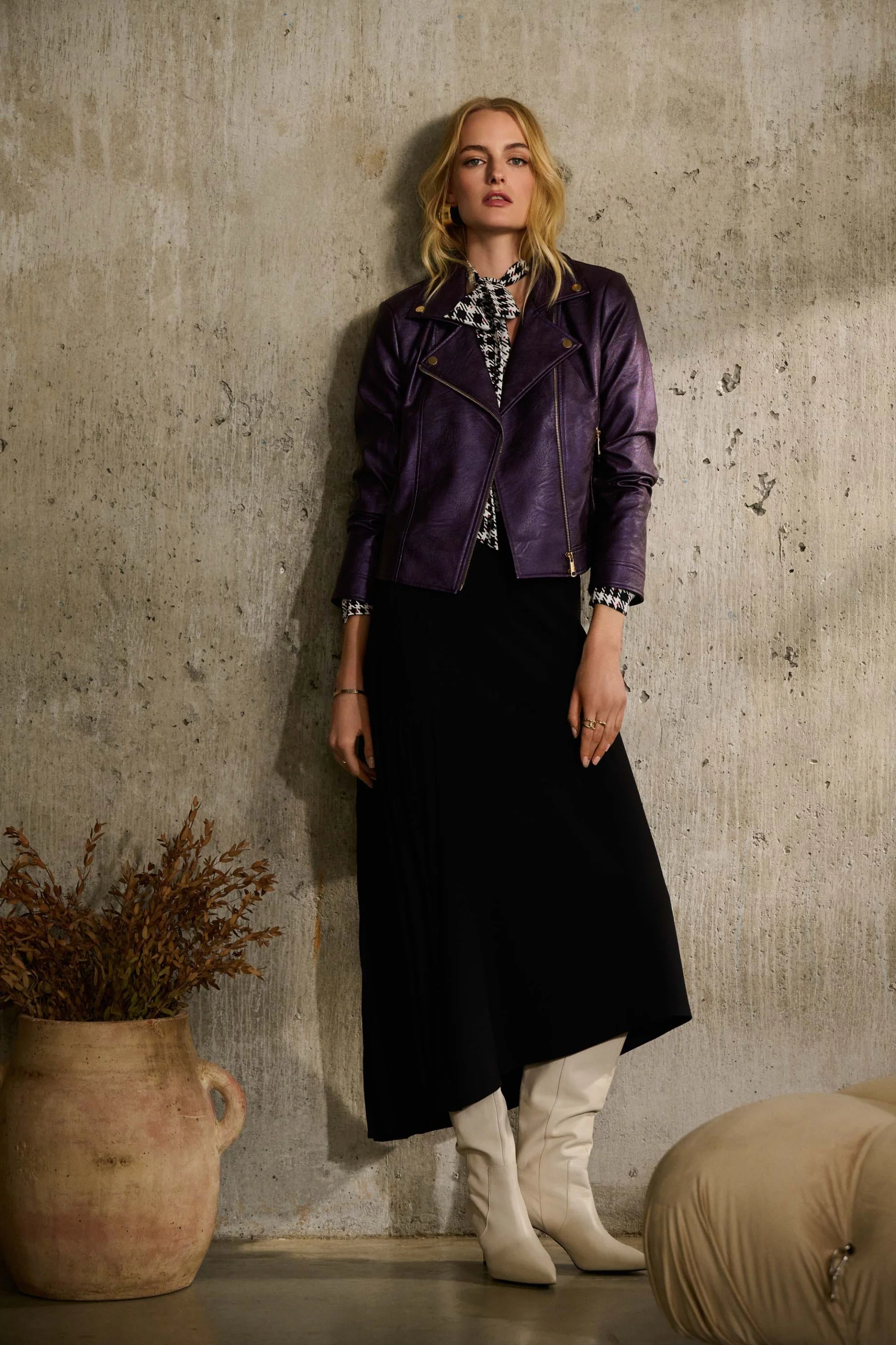 Joseph Ribkoff Black Asymmetrical Skirt Style 243117 - Image 3