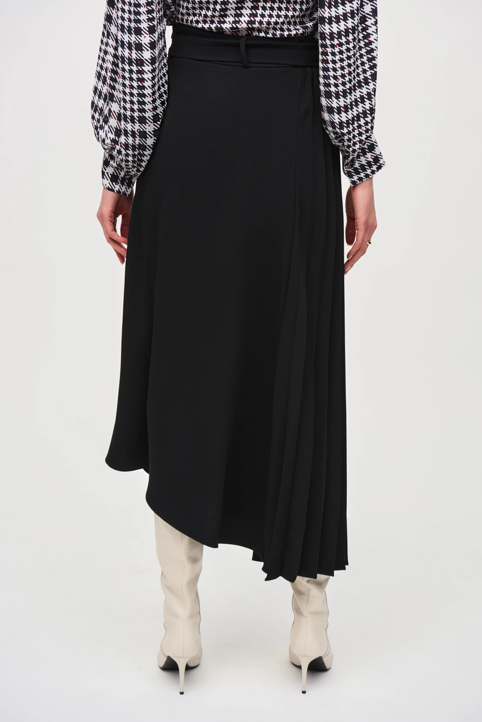 Joseph Ribkoff Black Asymmetrical Skirt Style 243117 - Image 6