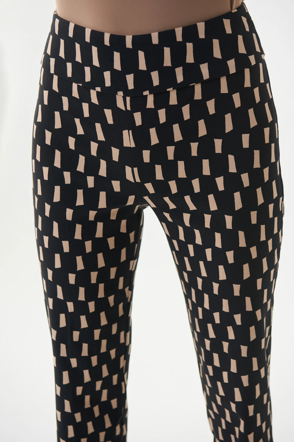 Joseph Ribkoff Black/Beige Pant Style 222141 - Image 3