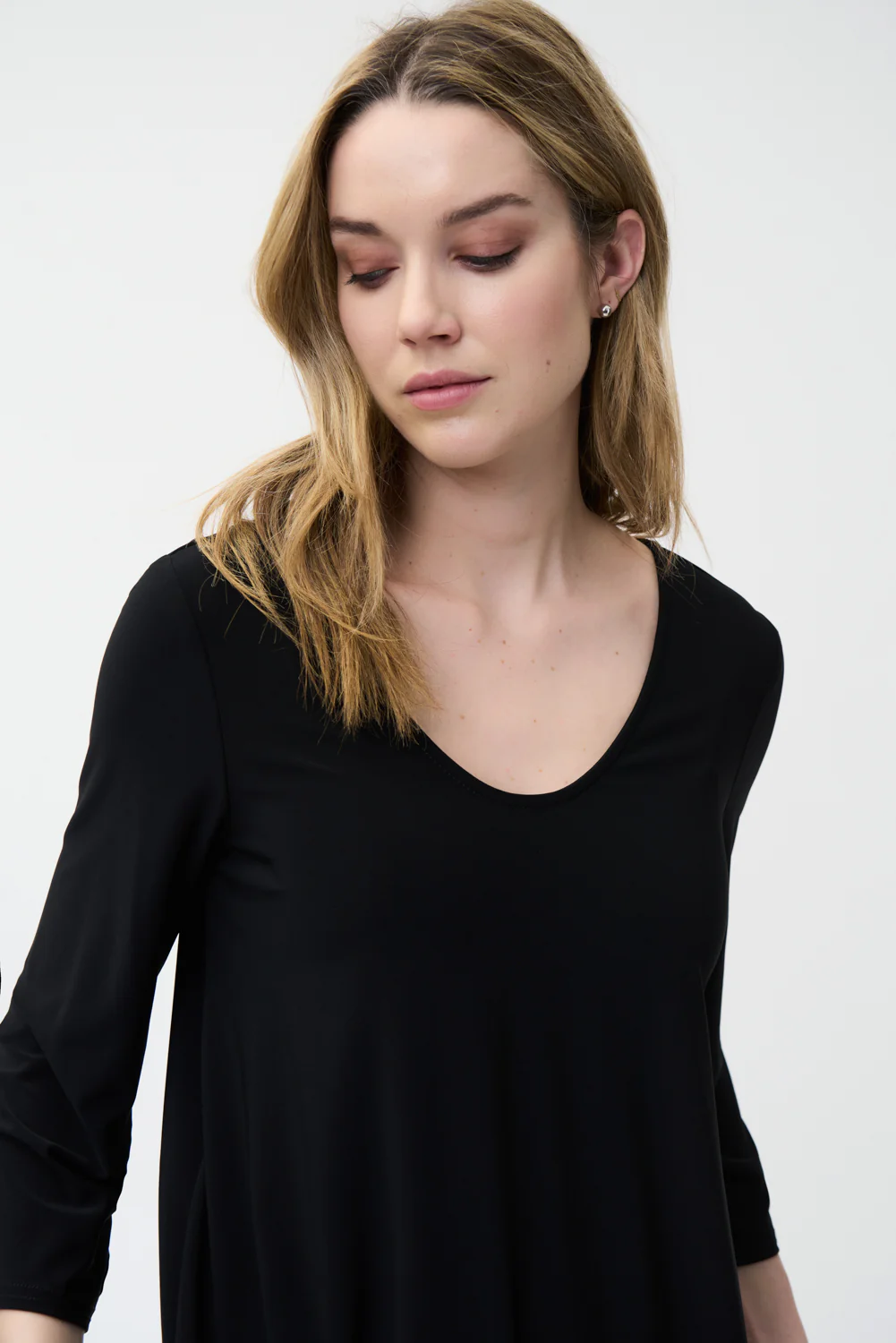 Joseph Ribkoff Black Bell Sleeve Top Style 221195 - Image 3