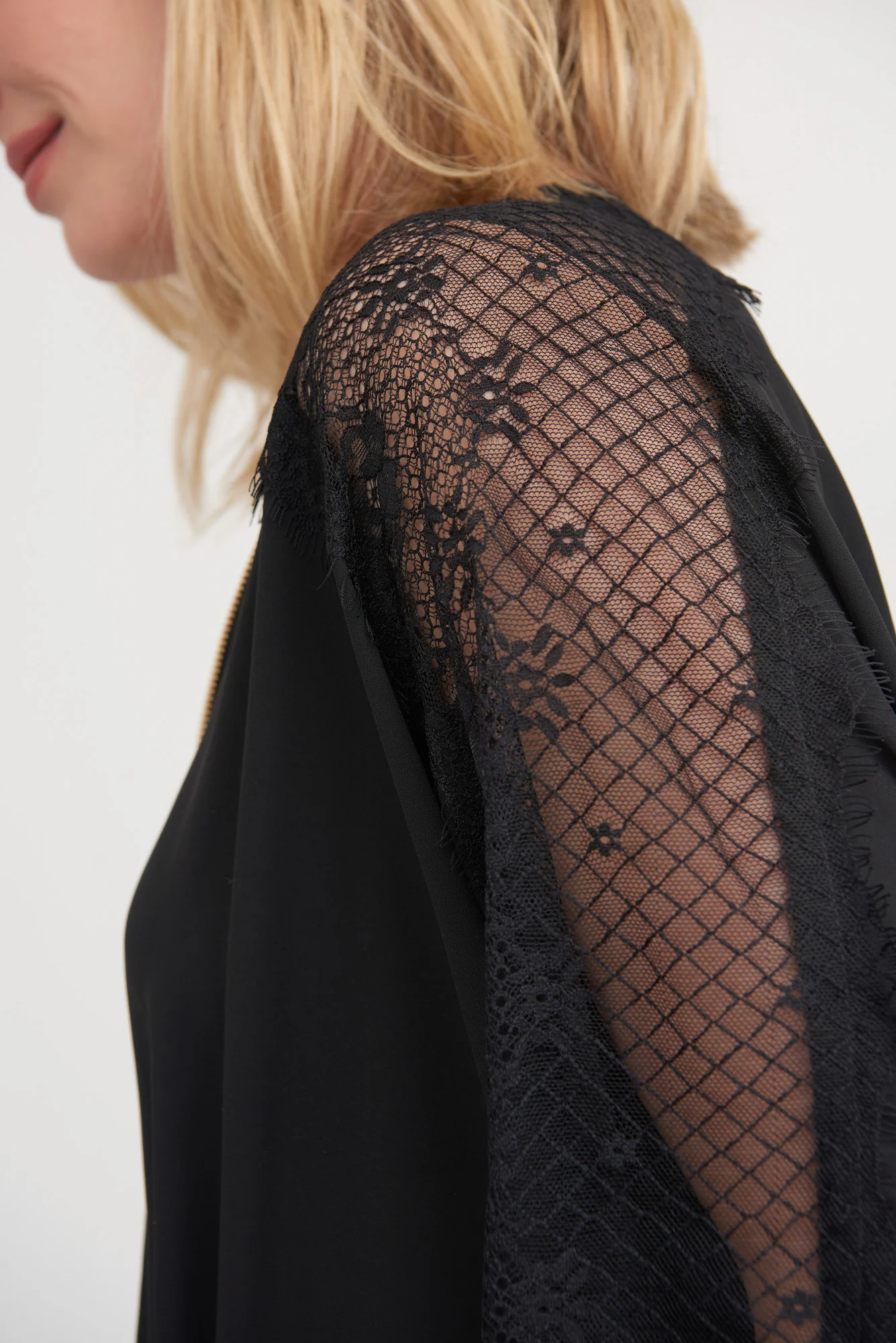 Joseph Ribkoff Black Blouse Style 203685 - Image 3
