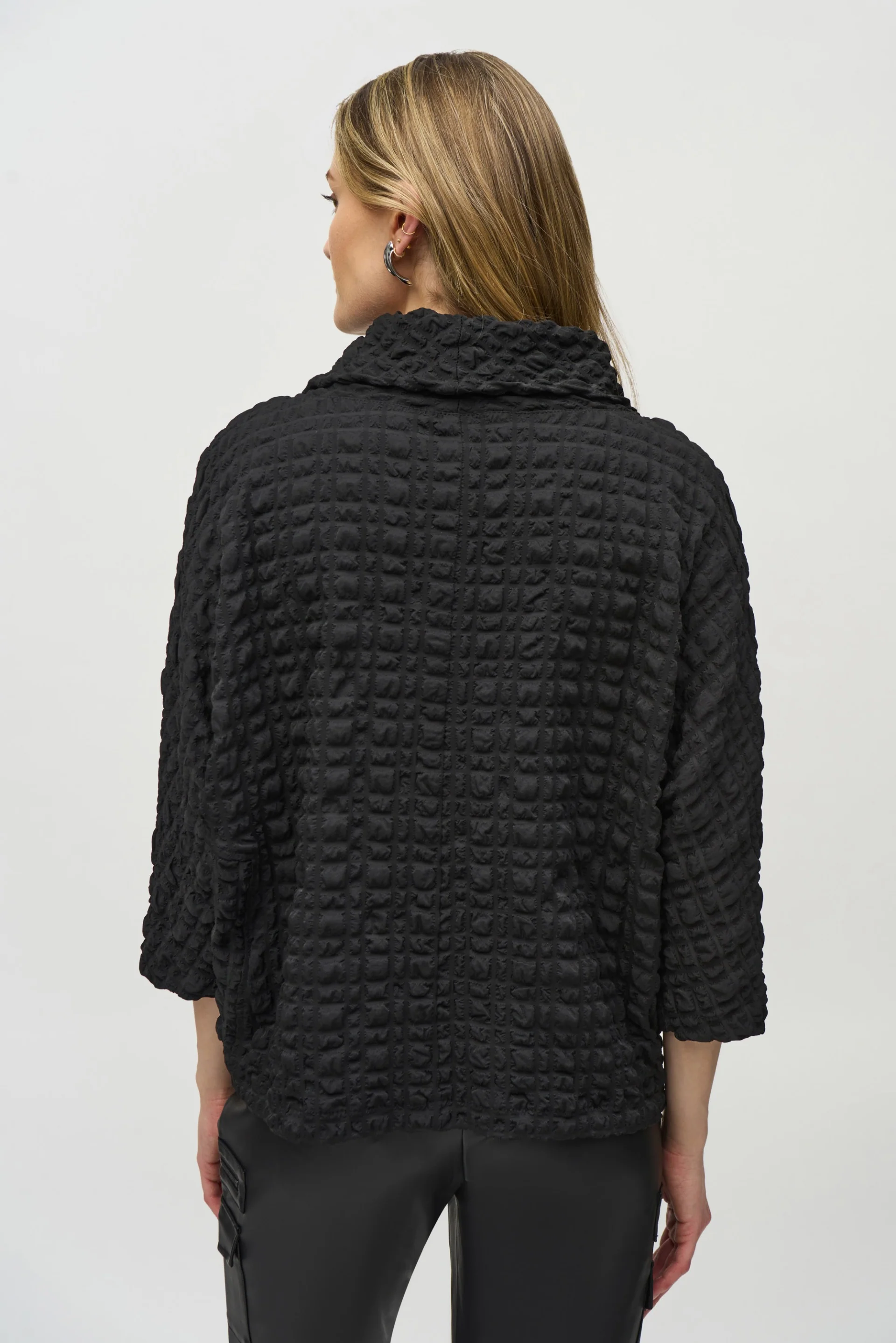 Joseph Ribkoff Black Boxy Top Style 244069 - Image 2