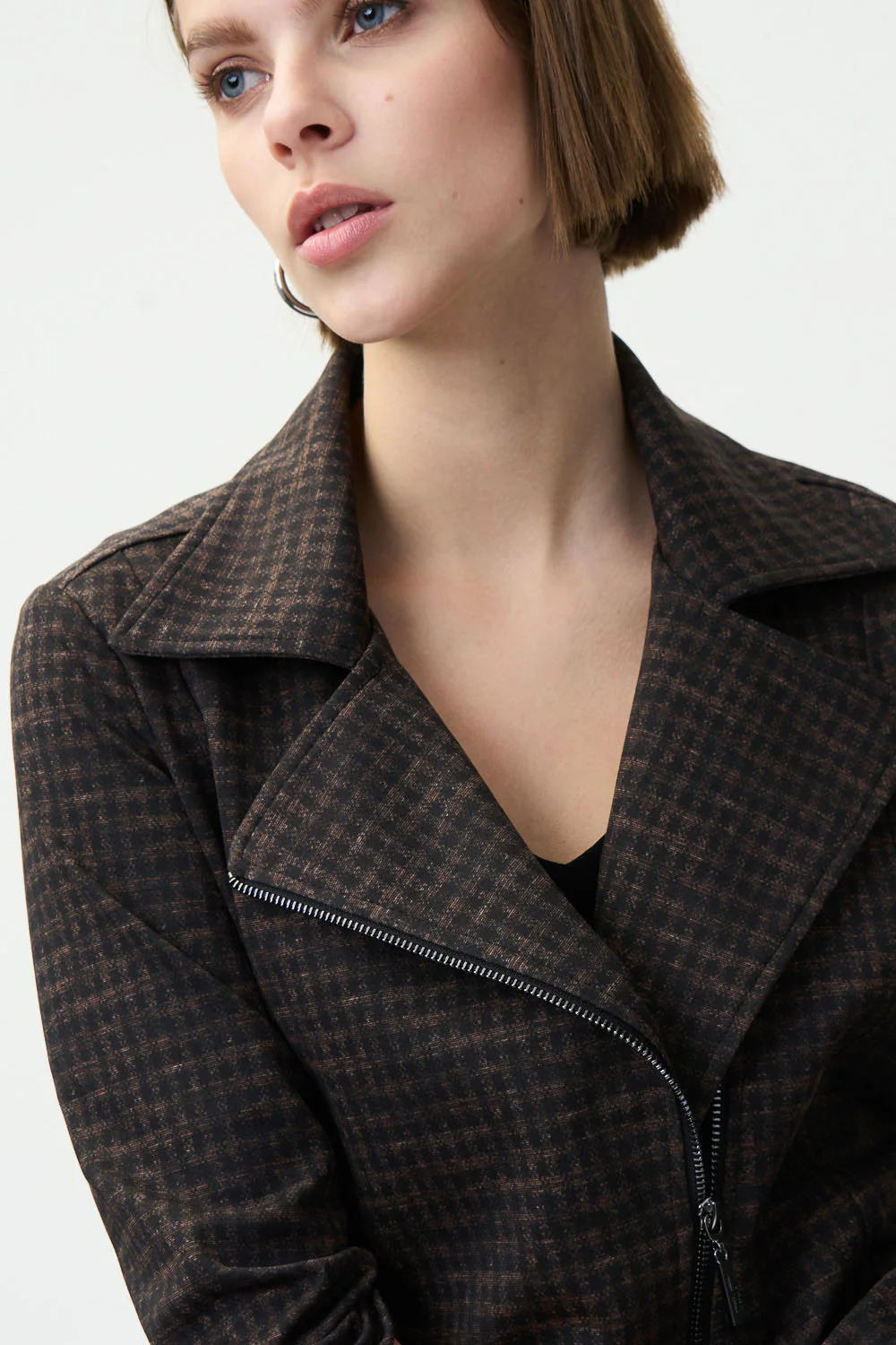 Joseph Ribkoff Black/Brown Jacket Style 224149 - Image 3