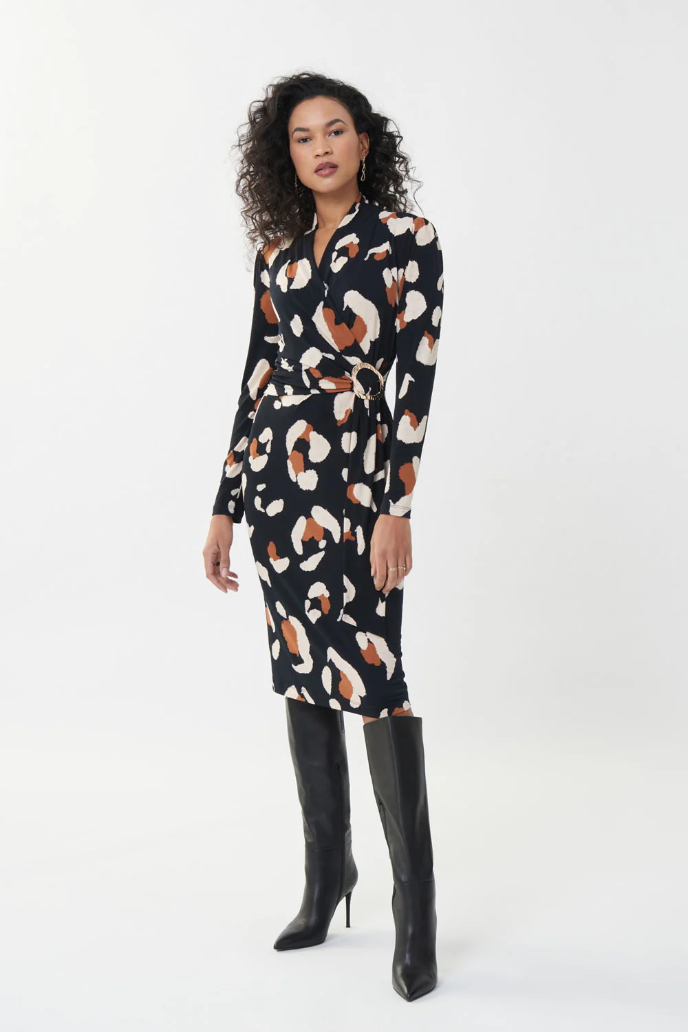 Joseph Ribkoff Black/Multi Dress Style 223036