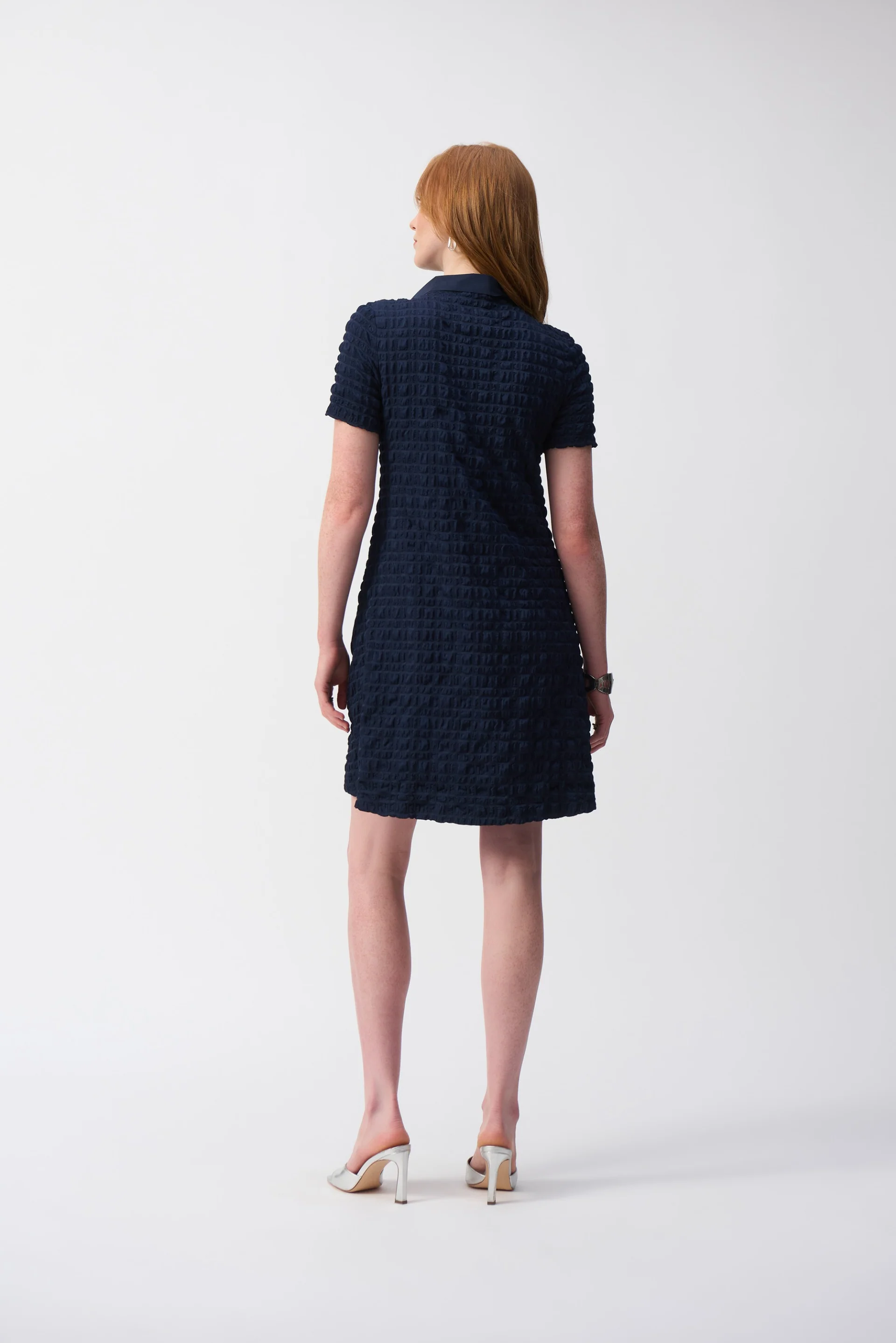 Joseph Ribkoff Bubble Jacquard A-Line Dress Style 251084 - Image 12