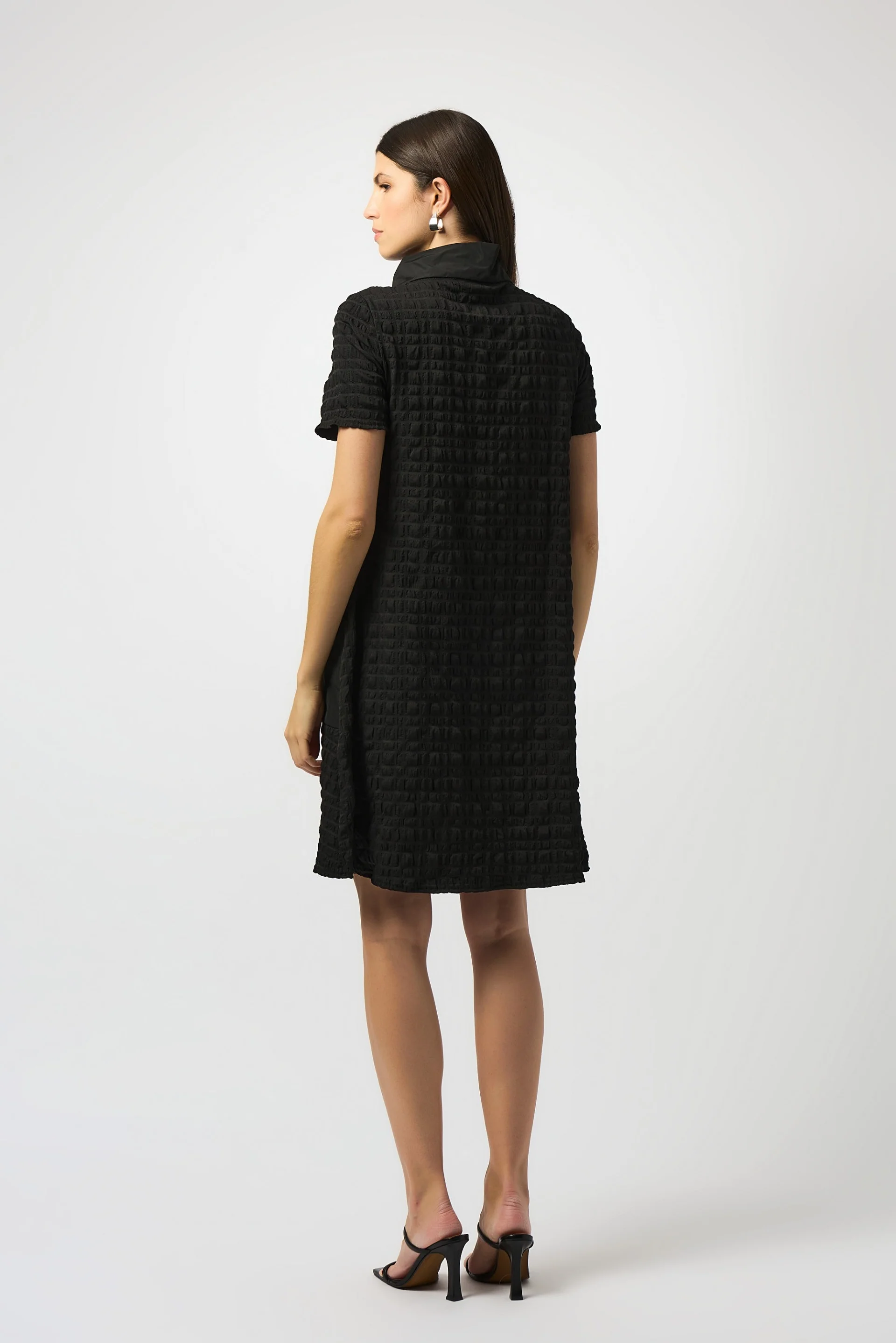 Joseph Ribkoff Bubble Jacquard A-Line Dress Style 251084 - Image 3