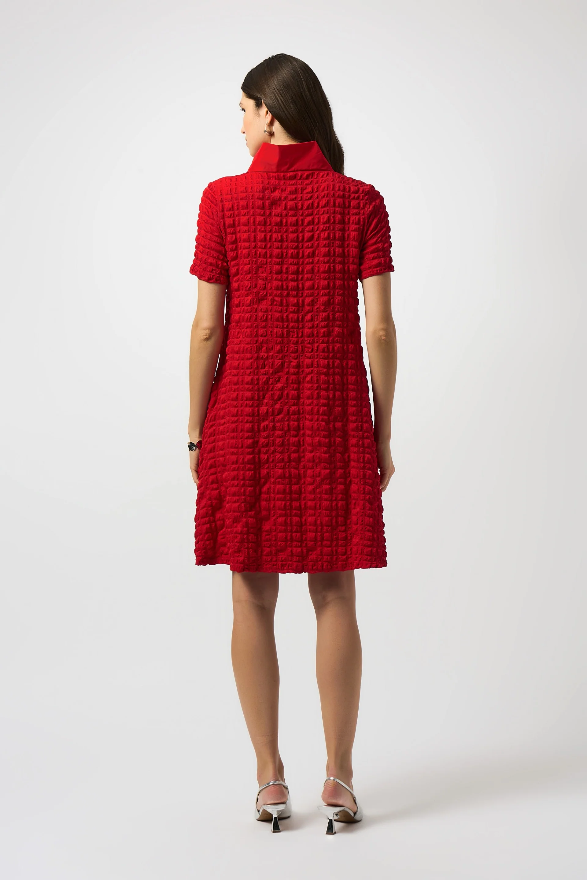 Joseph Ribkoff Bubble Jacquard A-Line Dress Style 251084 - Image 6