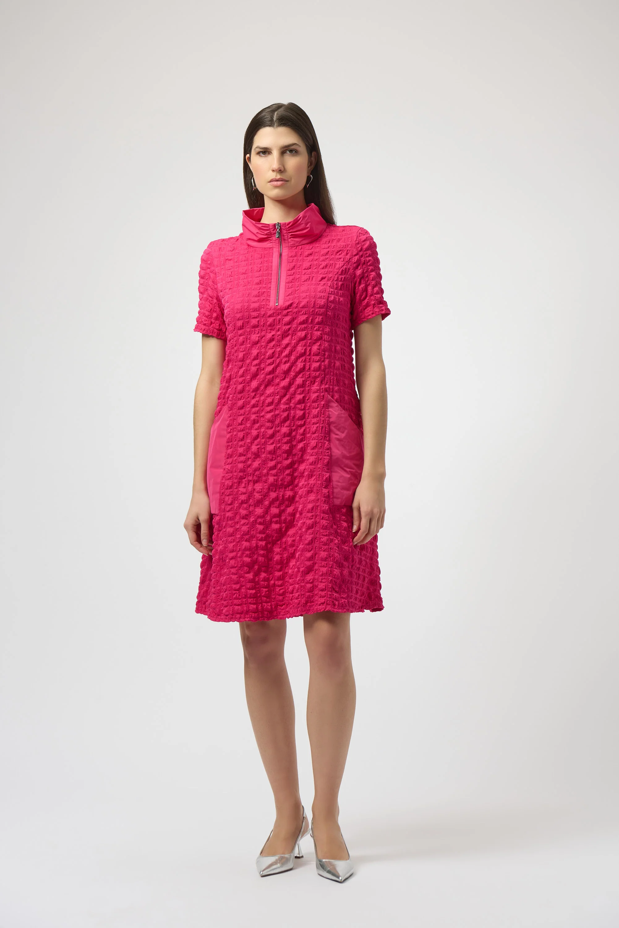 Joseph Ribkoff Bubble Jacquard A-Line Dress Style 251084 - Image 7