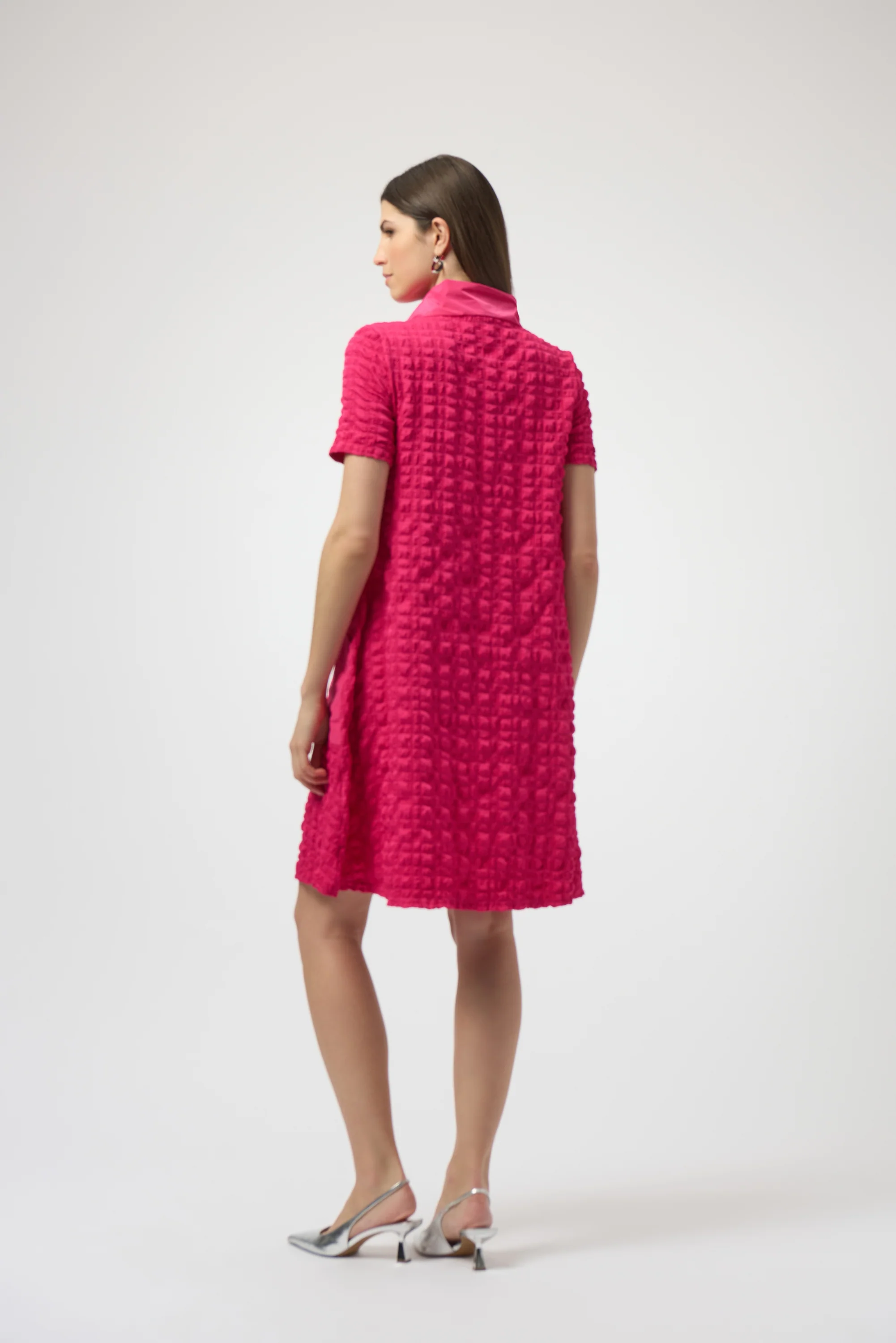 Joseph Ribkoff Bubble Jacquard A-Line Dress Style 251084 - Image 8