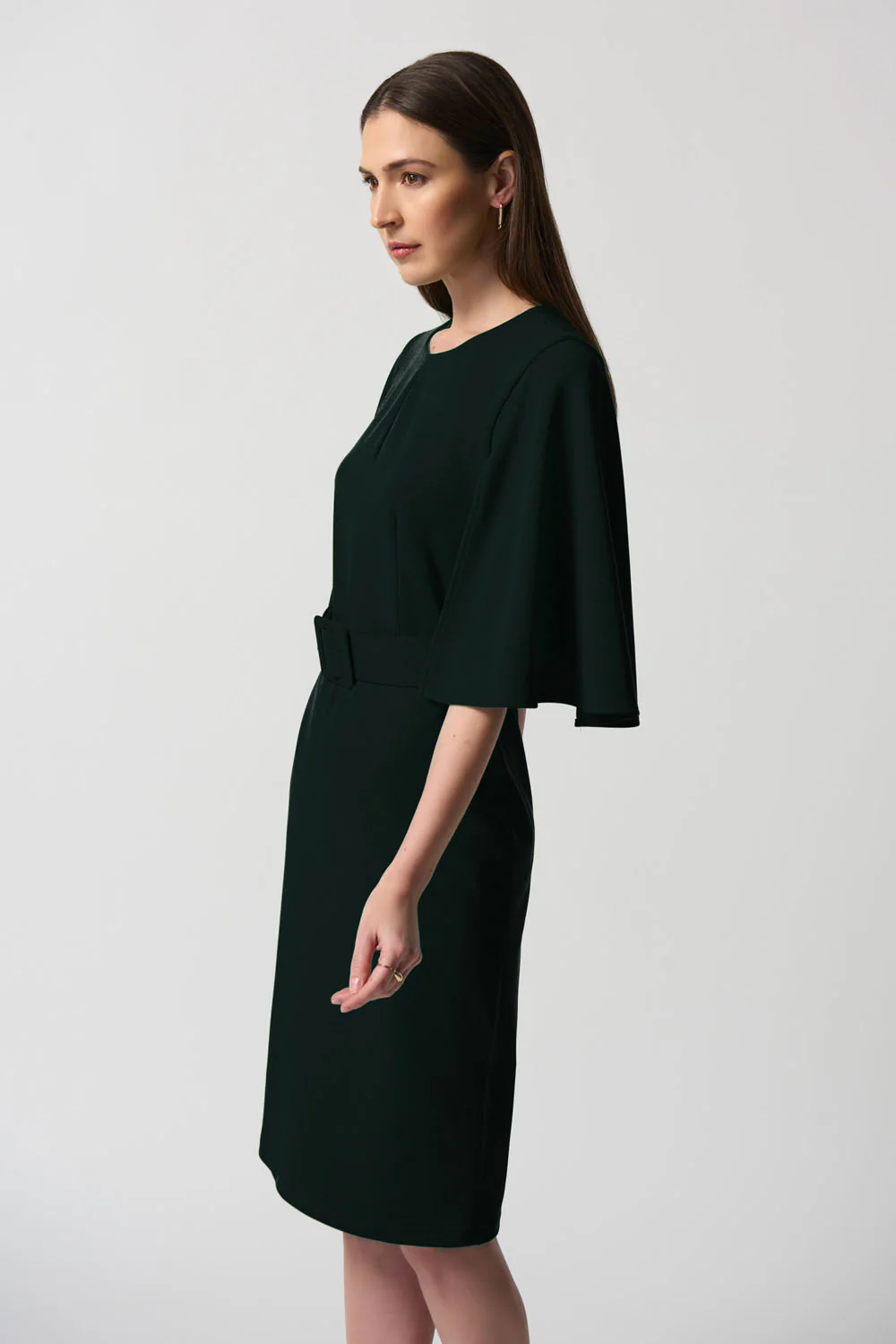 Joseph Ribkoff Black Butterfly Sleeve Sheath Dress Style 233094 - Image 2