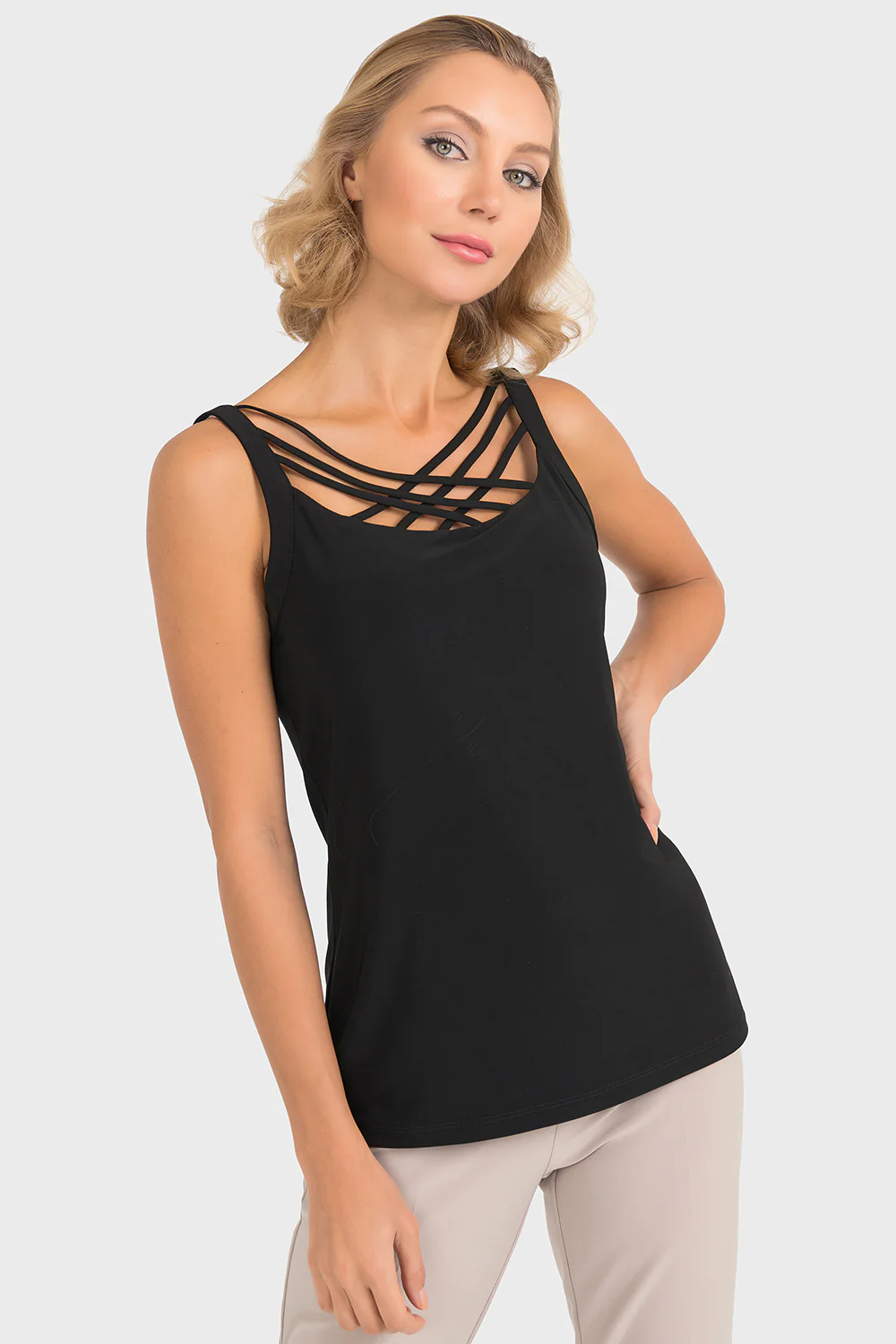 Joseph Ribkoff Black Cami Style 193165 - Image 3