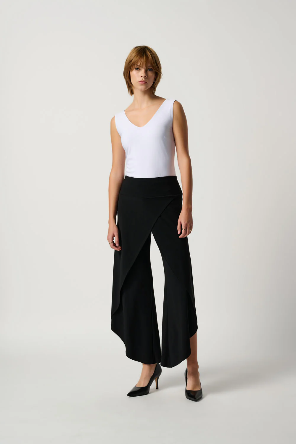 Joseph Ribkoff Black Classic Overlay Pant Style 211494TT - Image 3