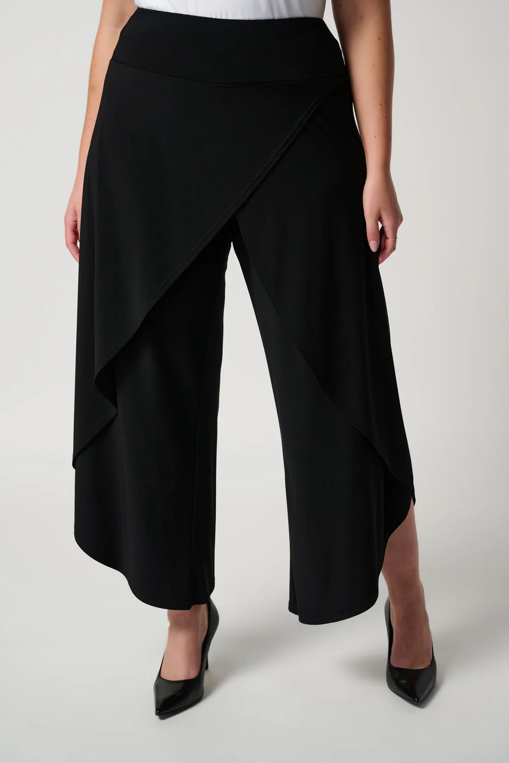 Joseph Ribkoff Black Classic Overlay Pant Style 211494TT - Image 5