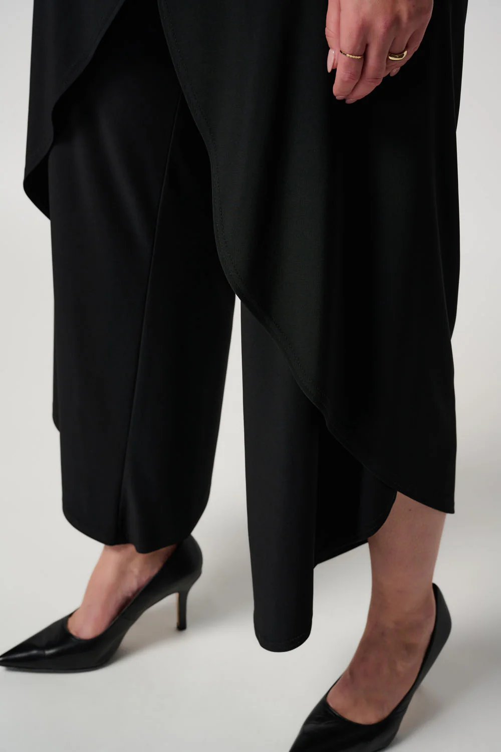 Joseph Ribkoff Black Classic Overlay Pant Style 211494TT - Image 7