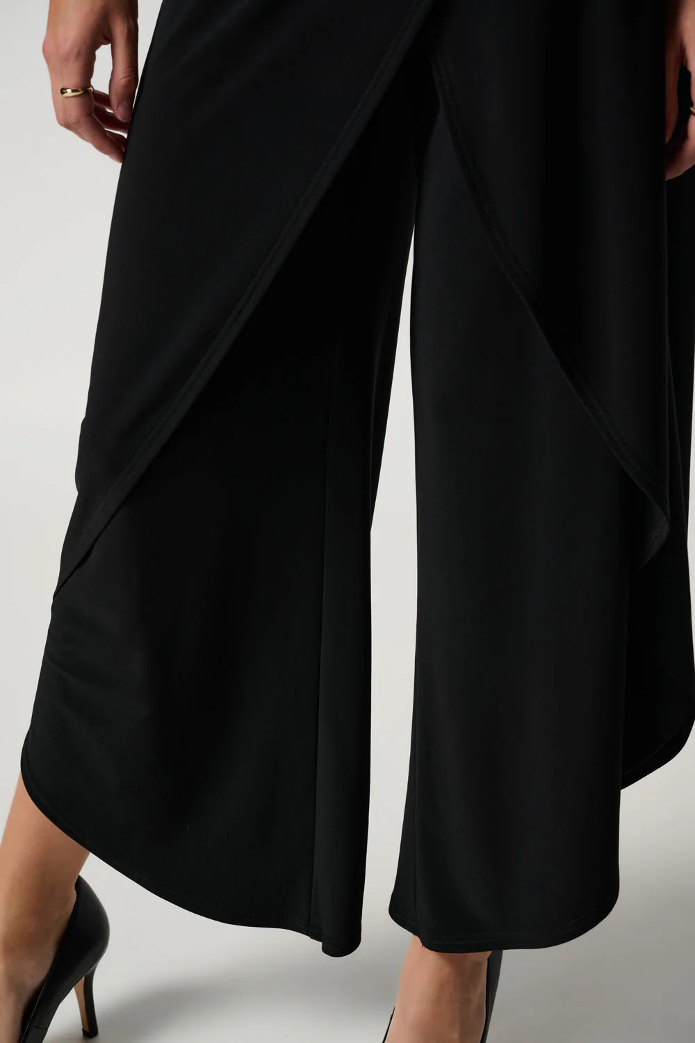 Joseph Ribkoff Black Classic Overlay Pant Style 211494TT - Image 8