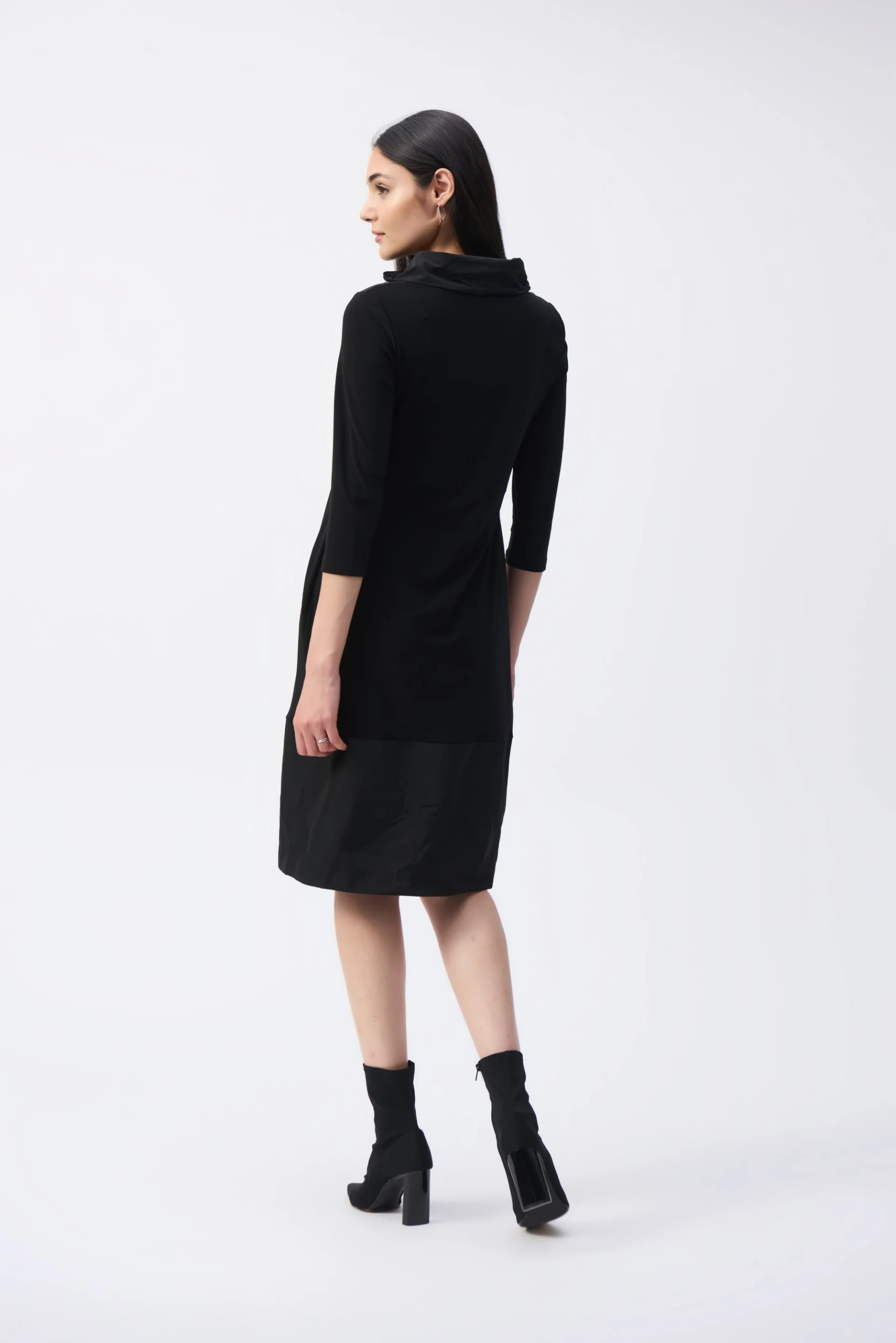 Joseph Ribkoff Black Cocoon Dress Style 243030 - Image 3