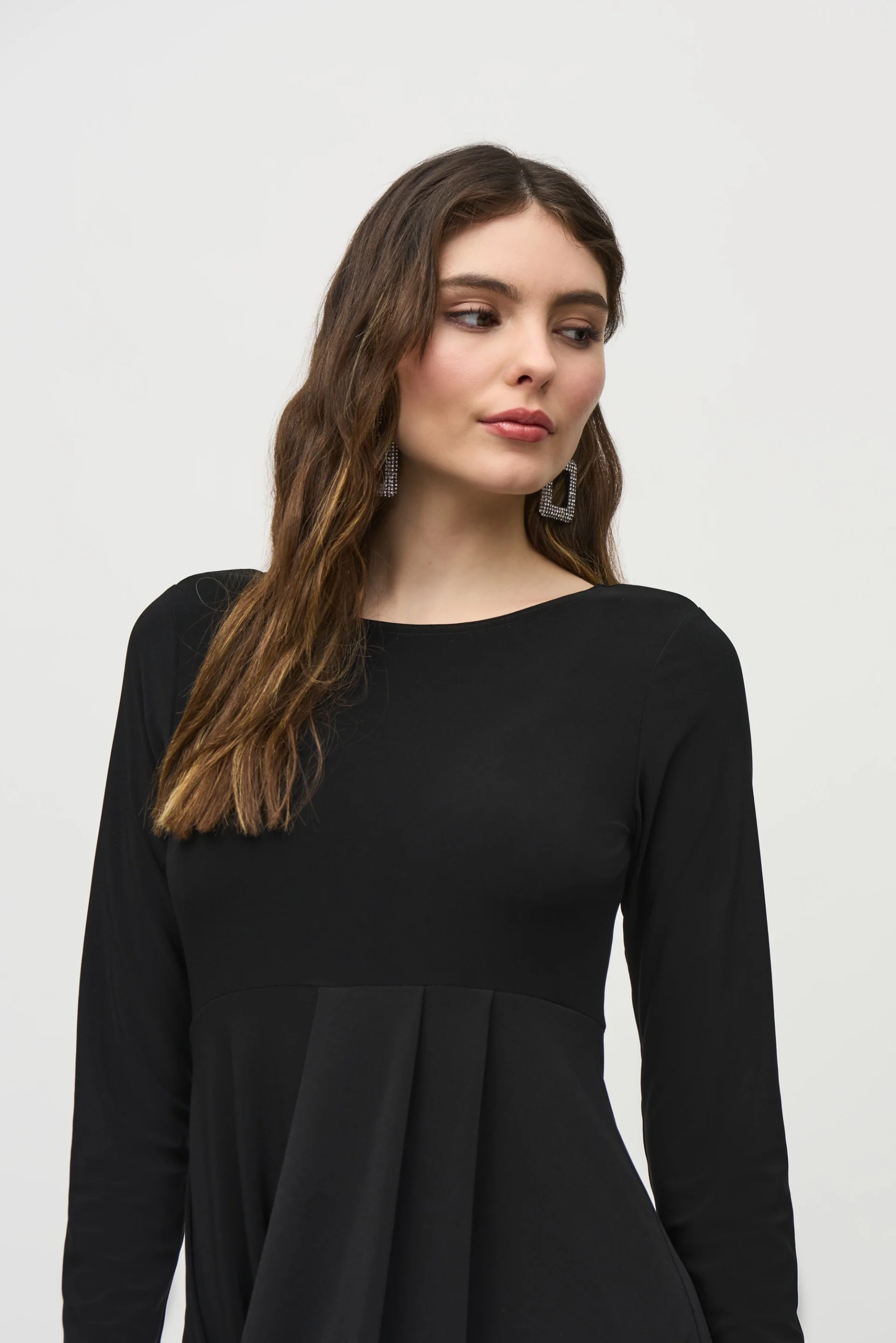 Joseph Ribkoff Black Cocoon Dress Style 244250 - Image 3