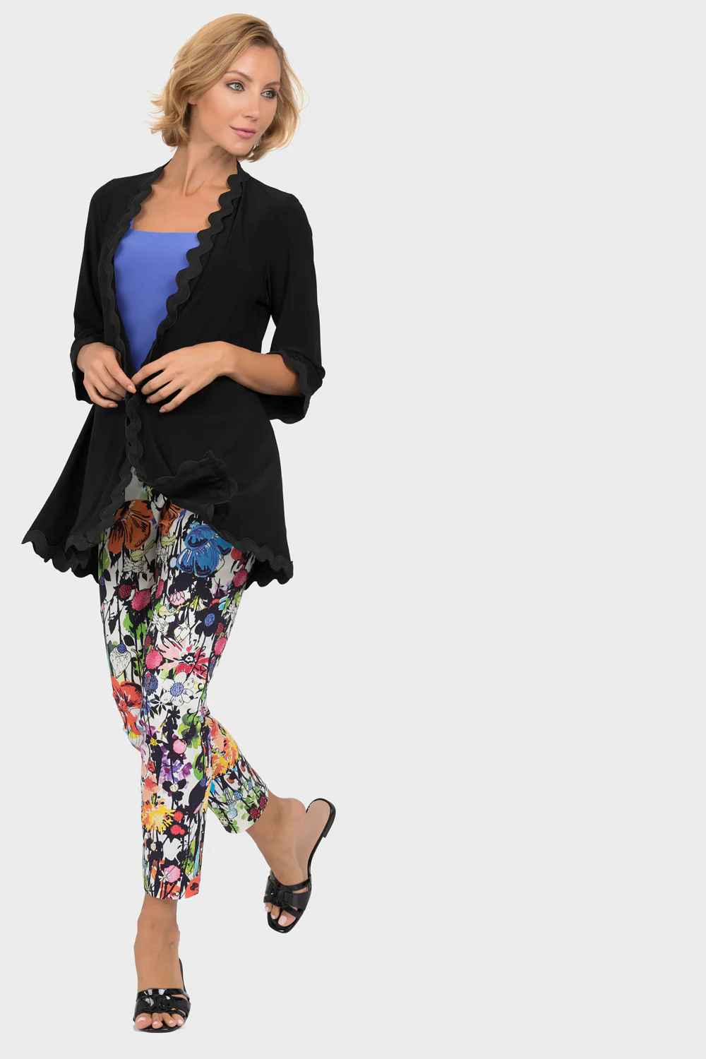 Joseph Ribkoff Black Cover up Style 191175 - Image 2